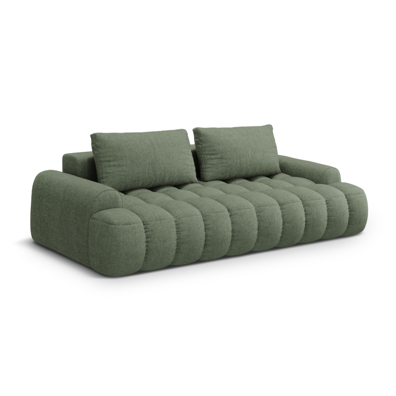Sofa mit Schlaffunktion für 4 Personen LINZ olivgrün