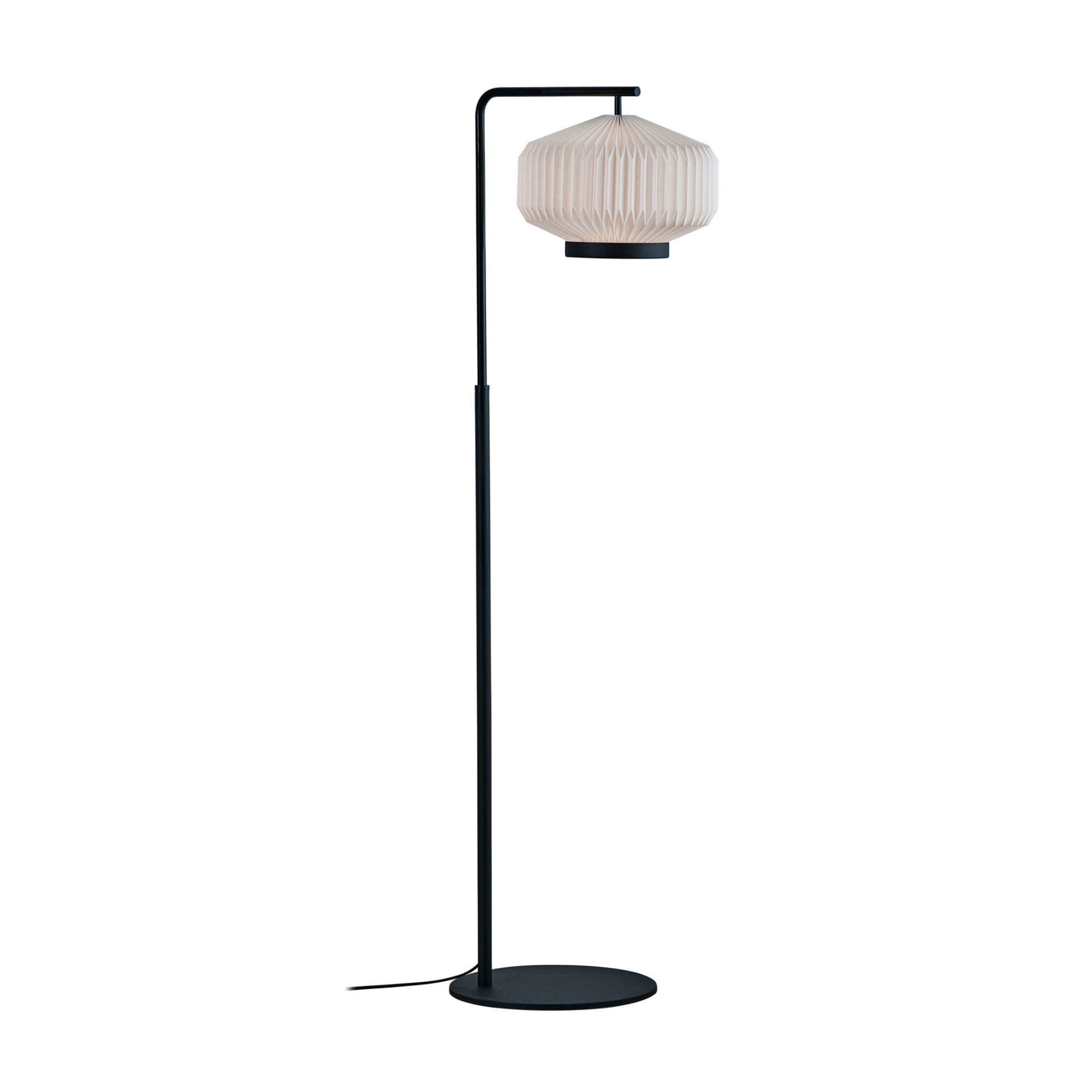 Floor lamp MODEL 386 SHIBUI white with black base