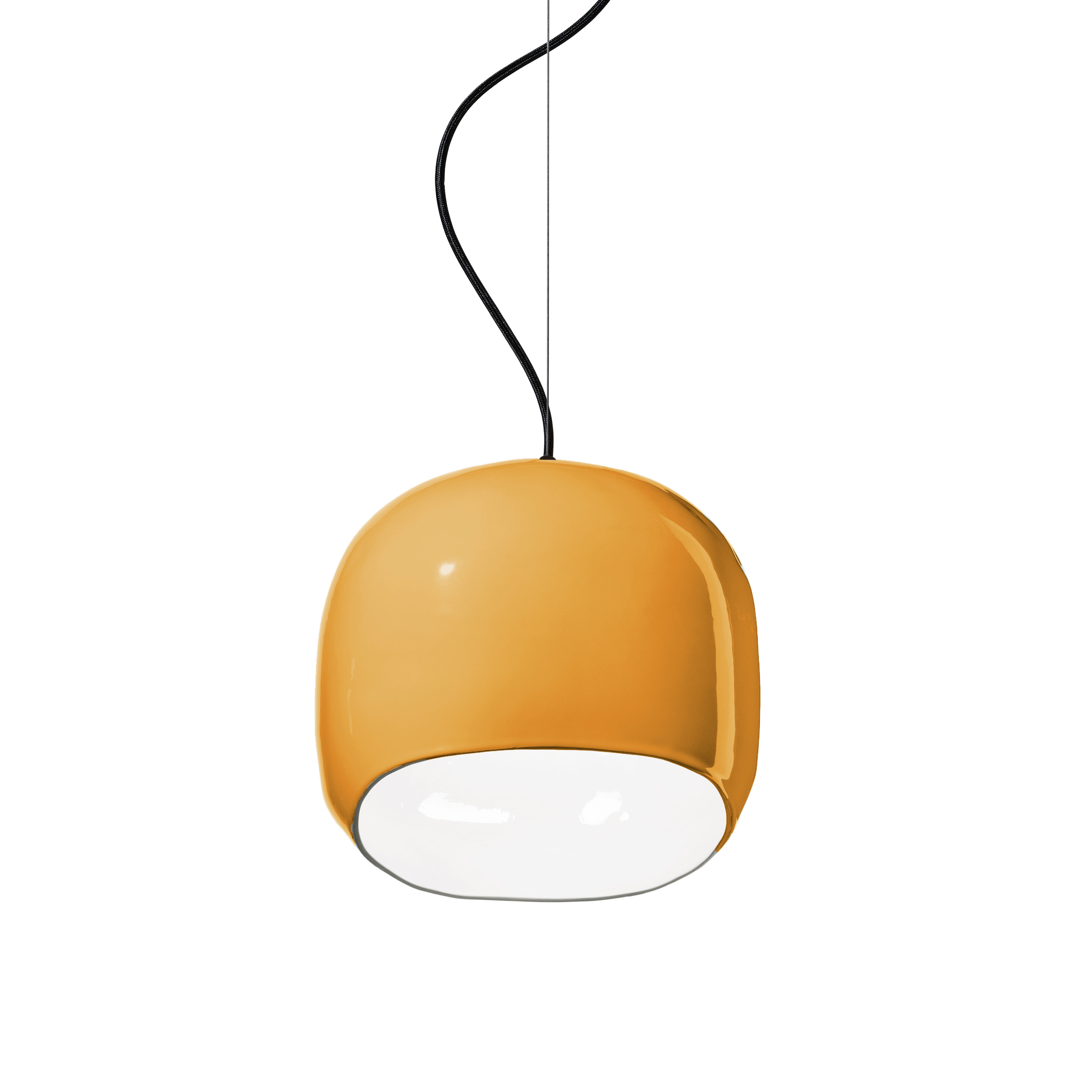 AYRTON yellow ceramic pendant lamp