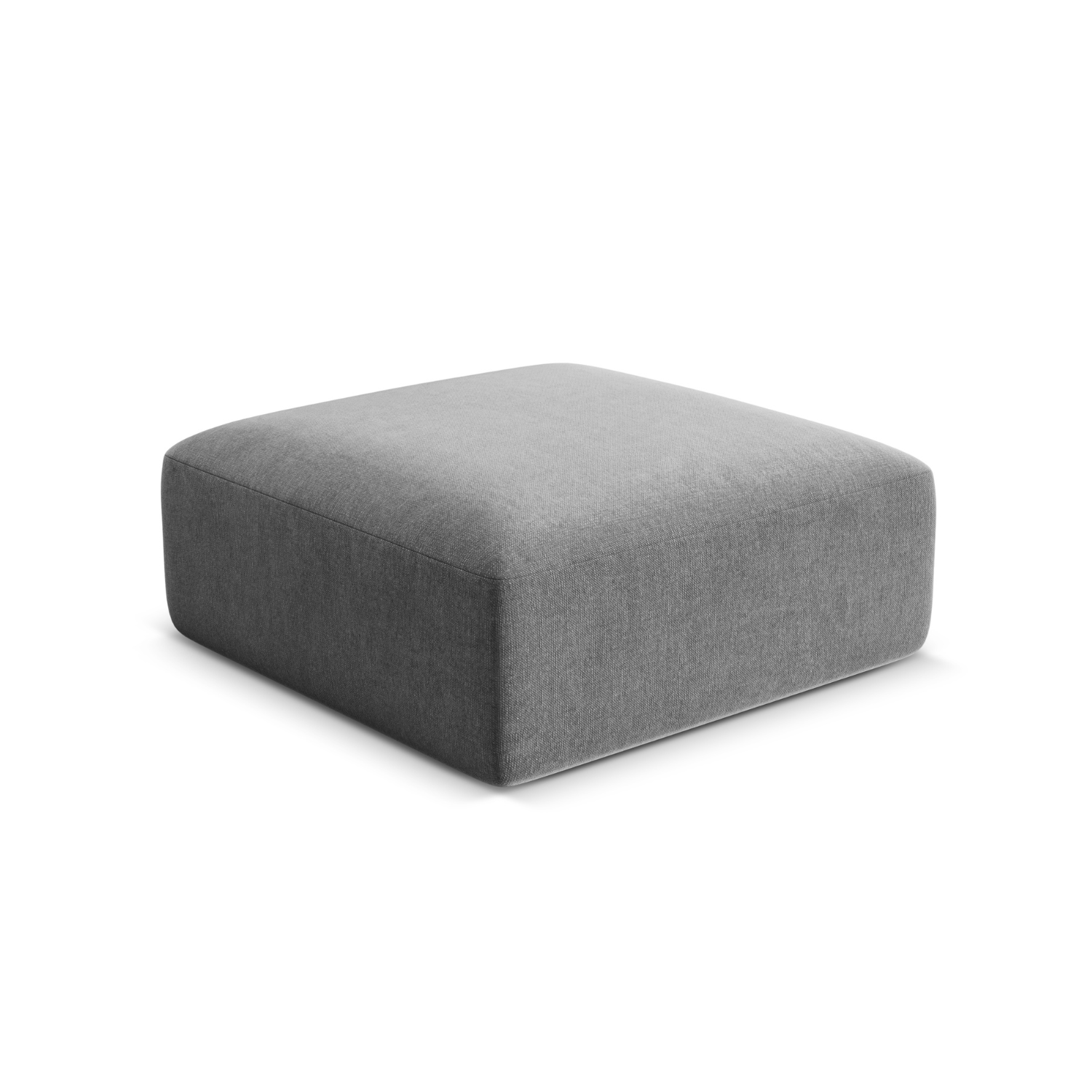 Gray Velvet Pouf CAMPI