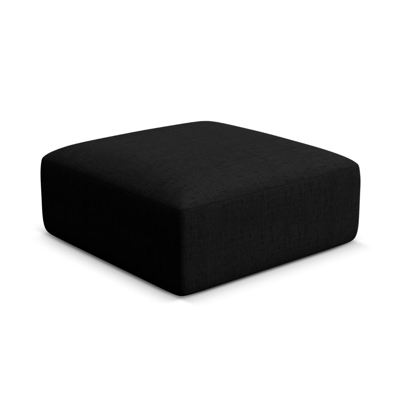 CAMP black chenille pouf