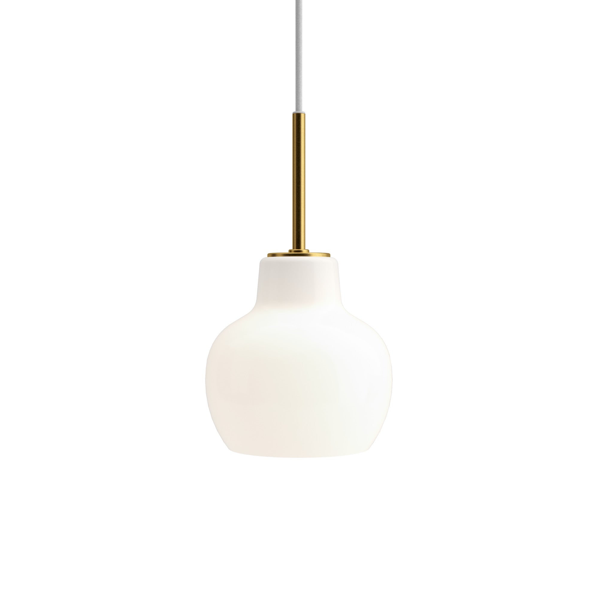 VL RING CROWN 1 Pendant Lamp white with brass finish