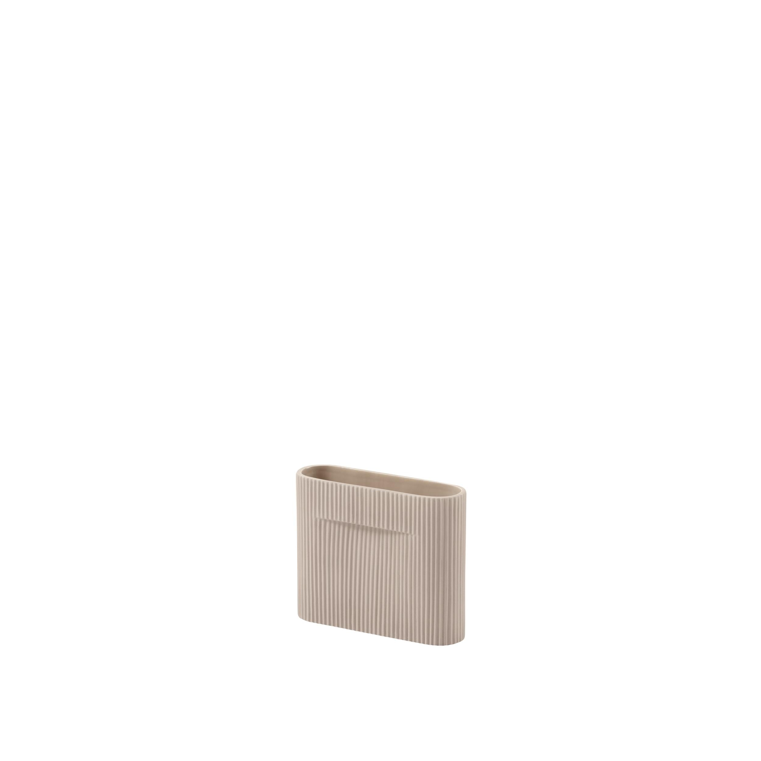 Vase aus Keramik RIDGE beige