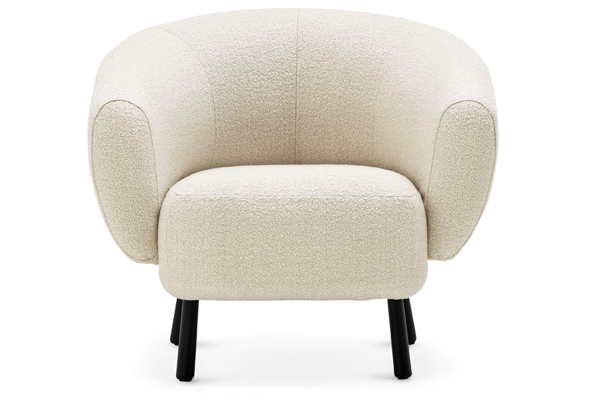 Upholstered RIO Armchair with Black Base