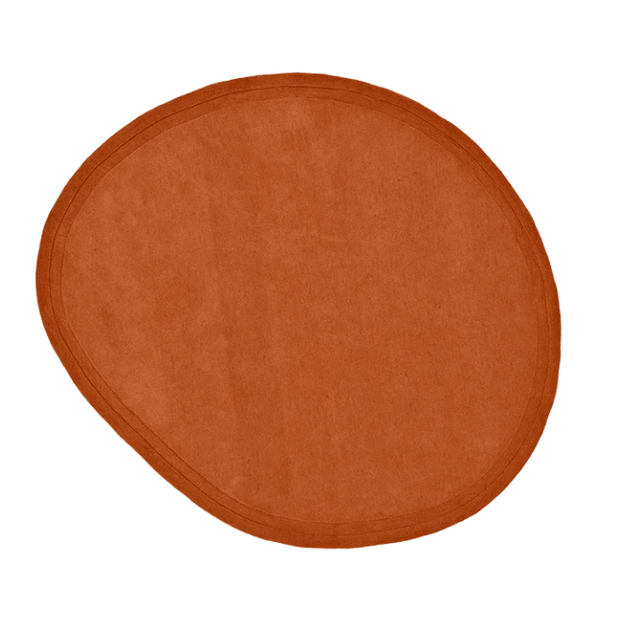 NEO Dark Orange Oval Rug