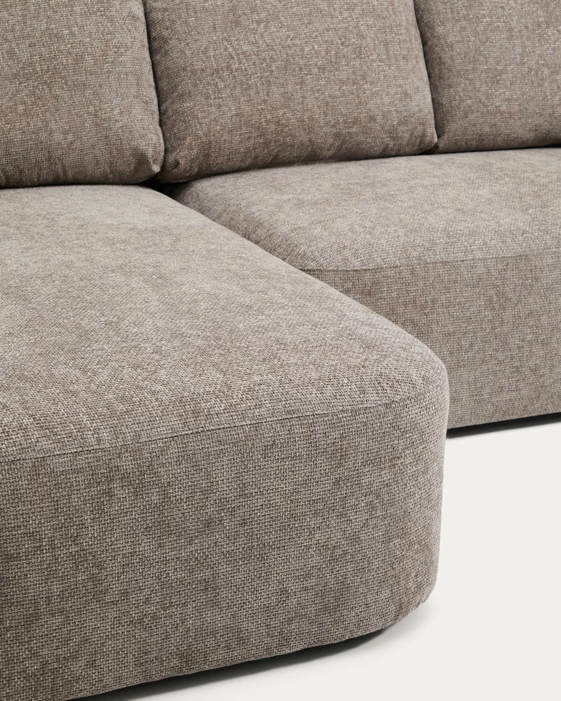 Linksseitiges 3-Sitzer-Sofa mit Schlaffunktion LAIRA taupe