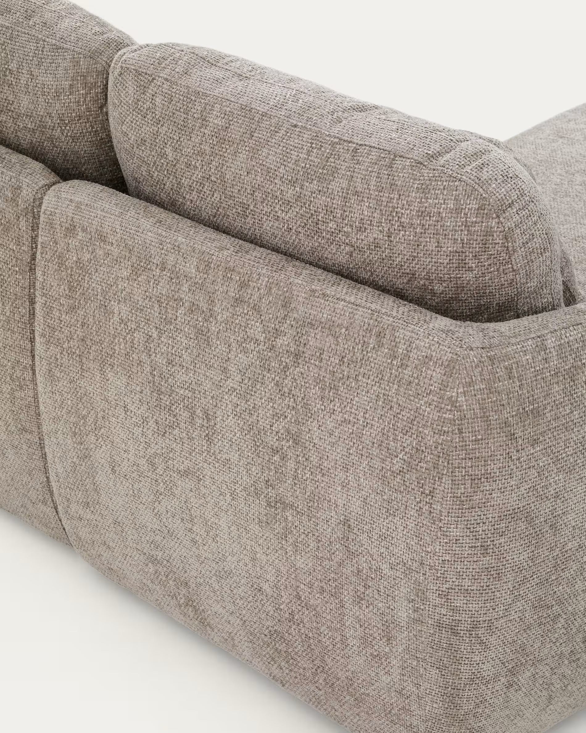 Linksseitiges 3-Sitzer-Sofa mit Schlaffunktion LAIRA taupe