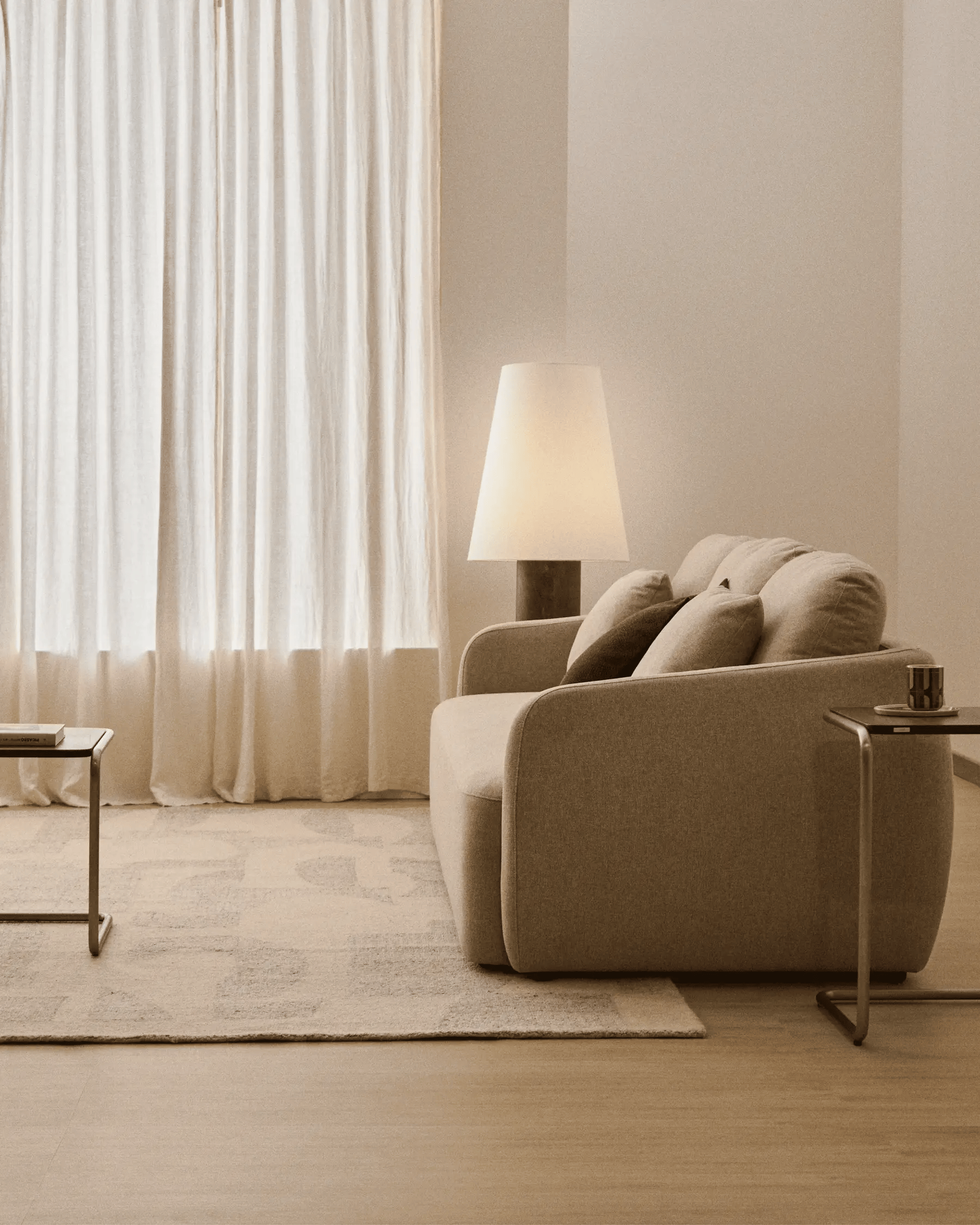 Sofa 3-osobowa z funkcją spania LAIRA beige