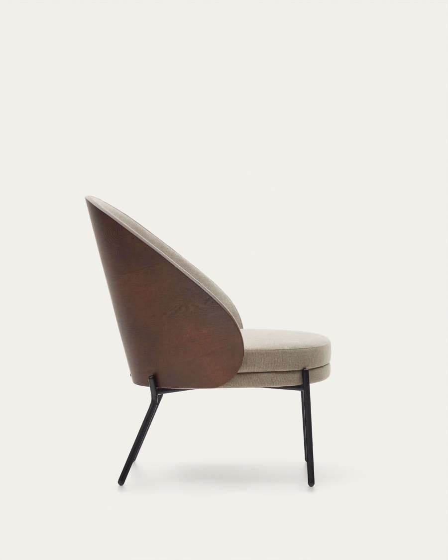 Eama hellbrauner Stuhl mit Wenge Finish