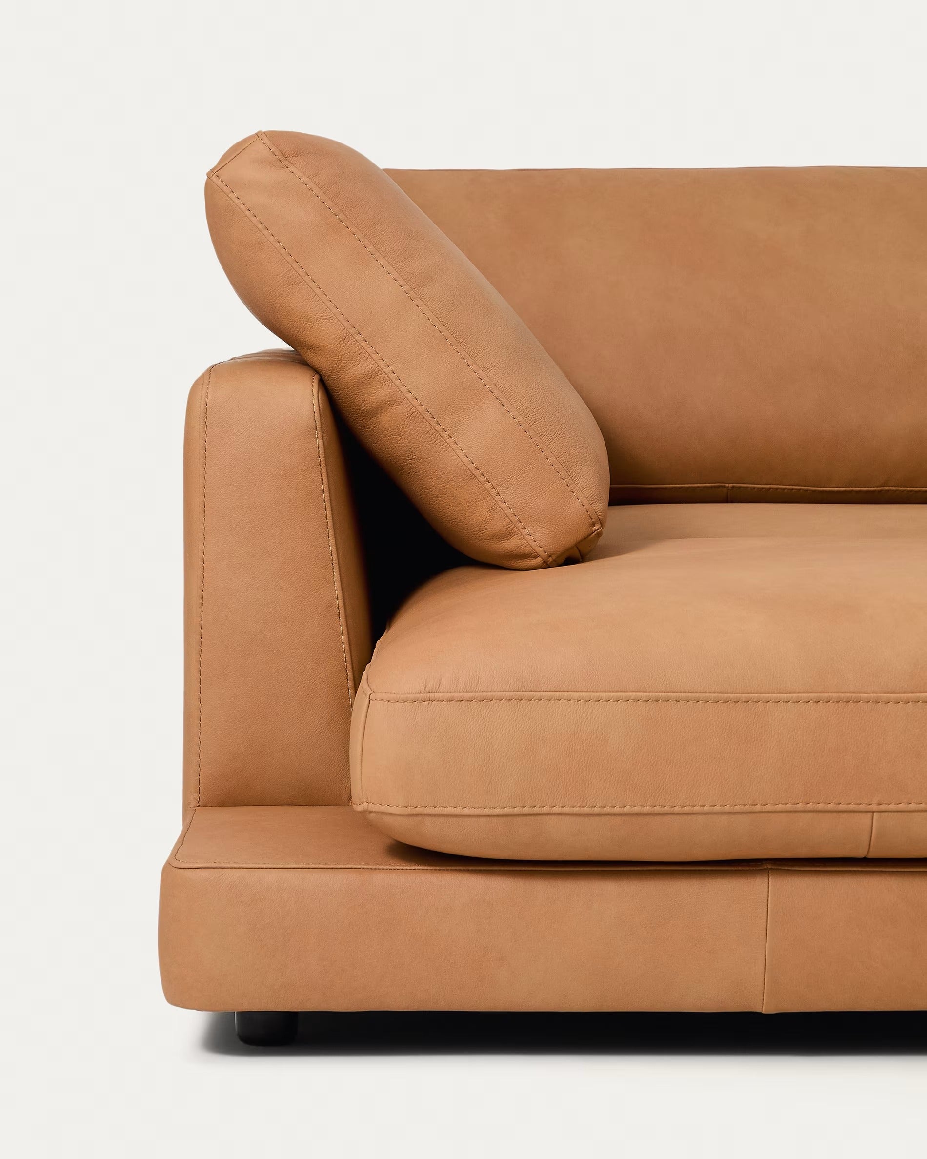 4-seater left-facing corner sofa GALA natural leather