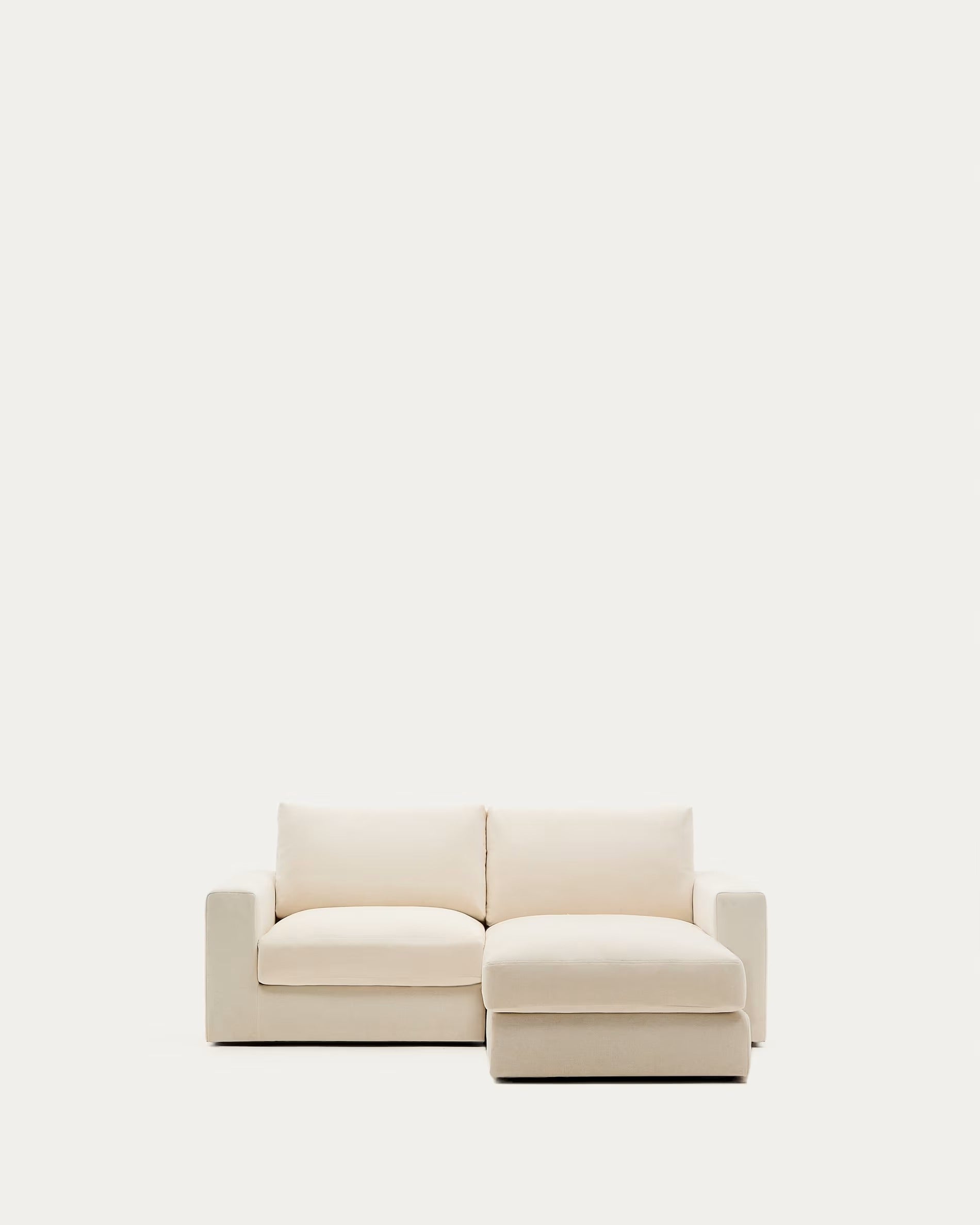 3-Sitzer-Ecksofa ALEA, ecrufarbenes Chenille