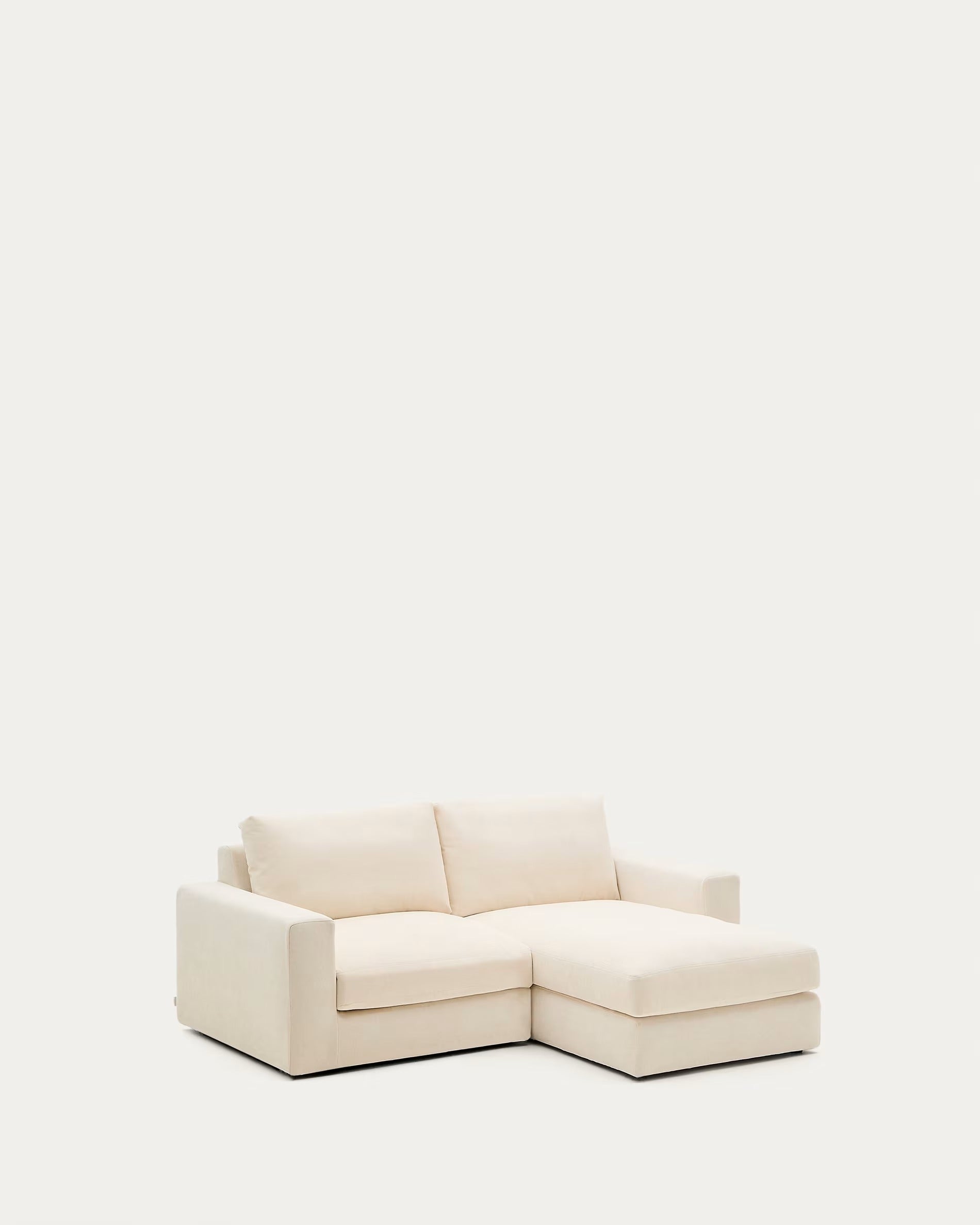 3-Sitzer-Ecksofa ALEA, ecrufarbenes Chenille