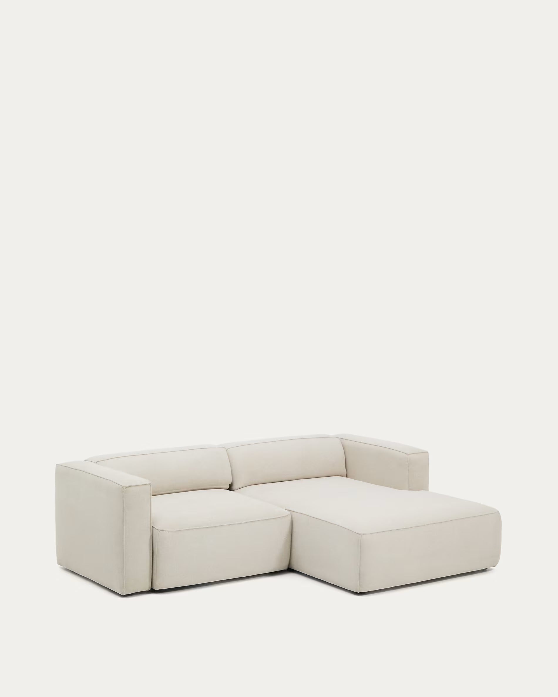 Rechtsseitige 3-Sitzer-Couch mit Schlaffunktion MARELA beige