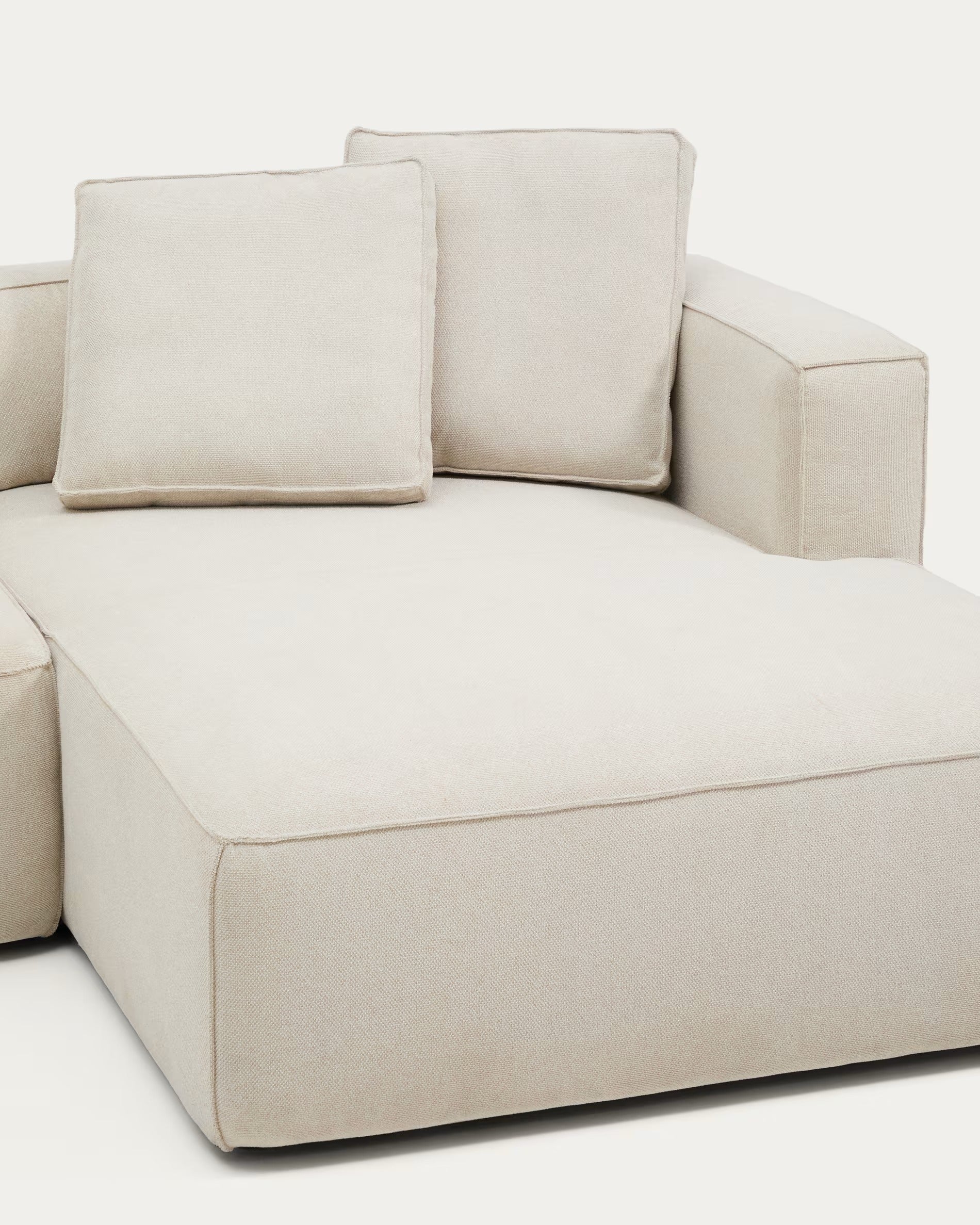 Rechtsseitige 3-Sitzer-Couch mit Schlaffunktion MARELA beige