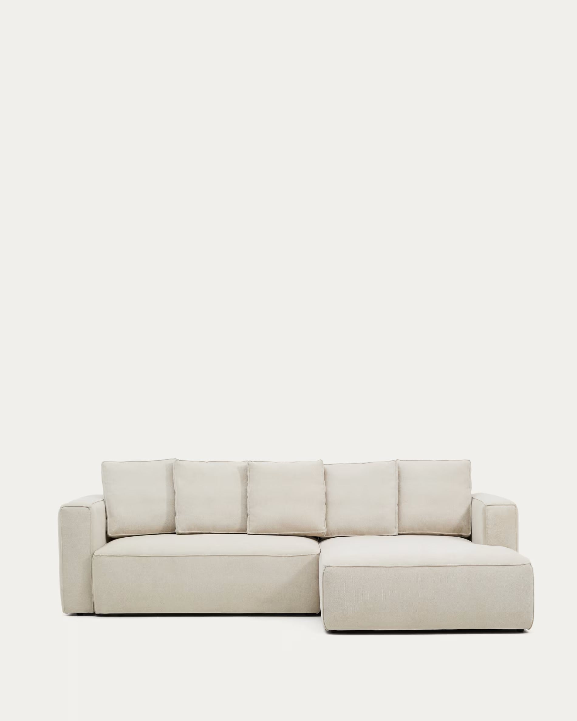 Rechtsseitige 3-Sitzer-Couch mit Schlaffunktion MARELA beige