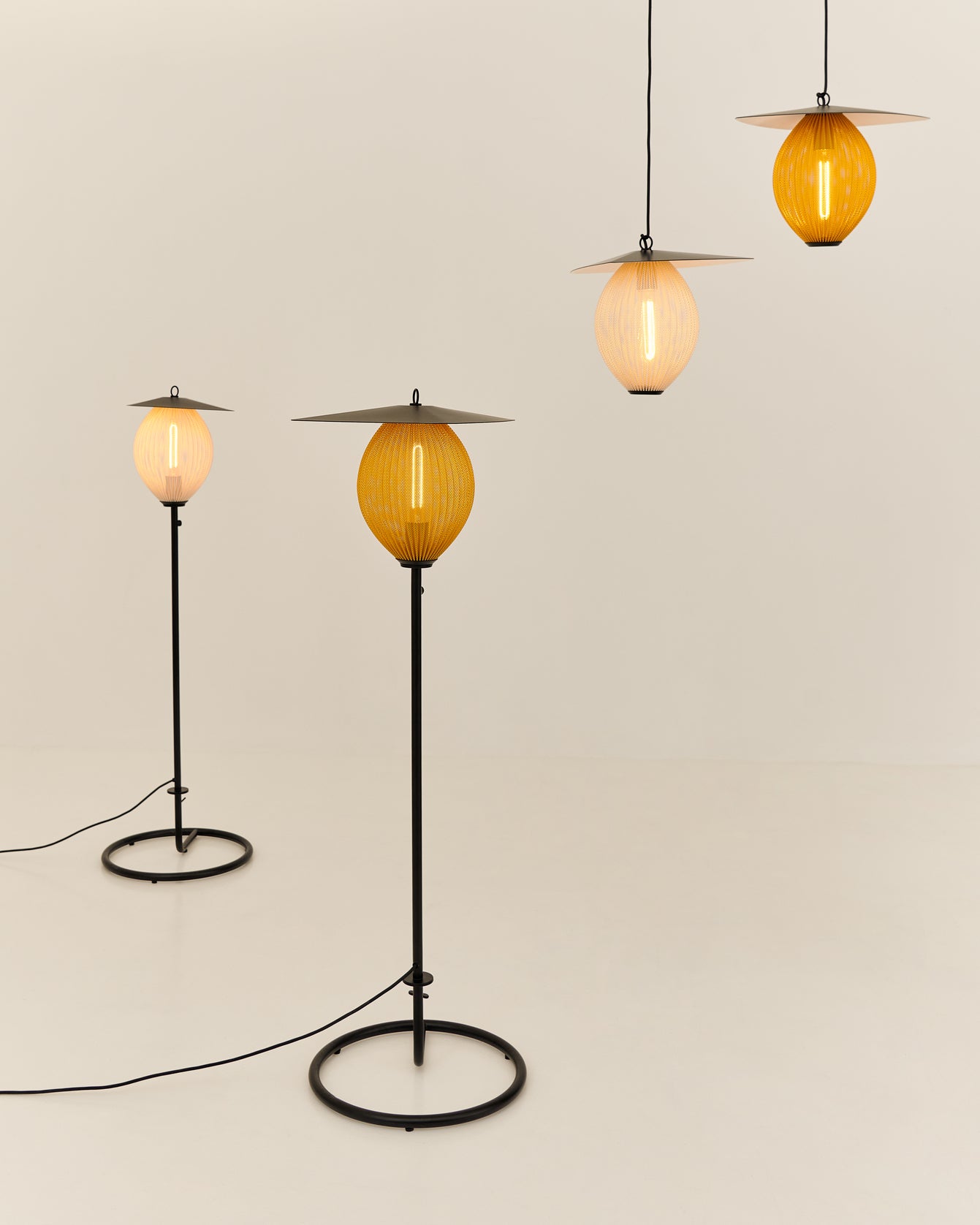 Mustard SATELLITE outdoor floor lamp