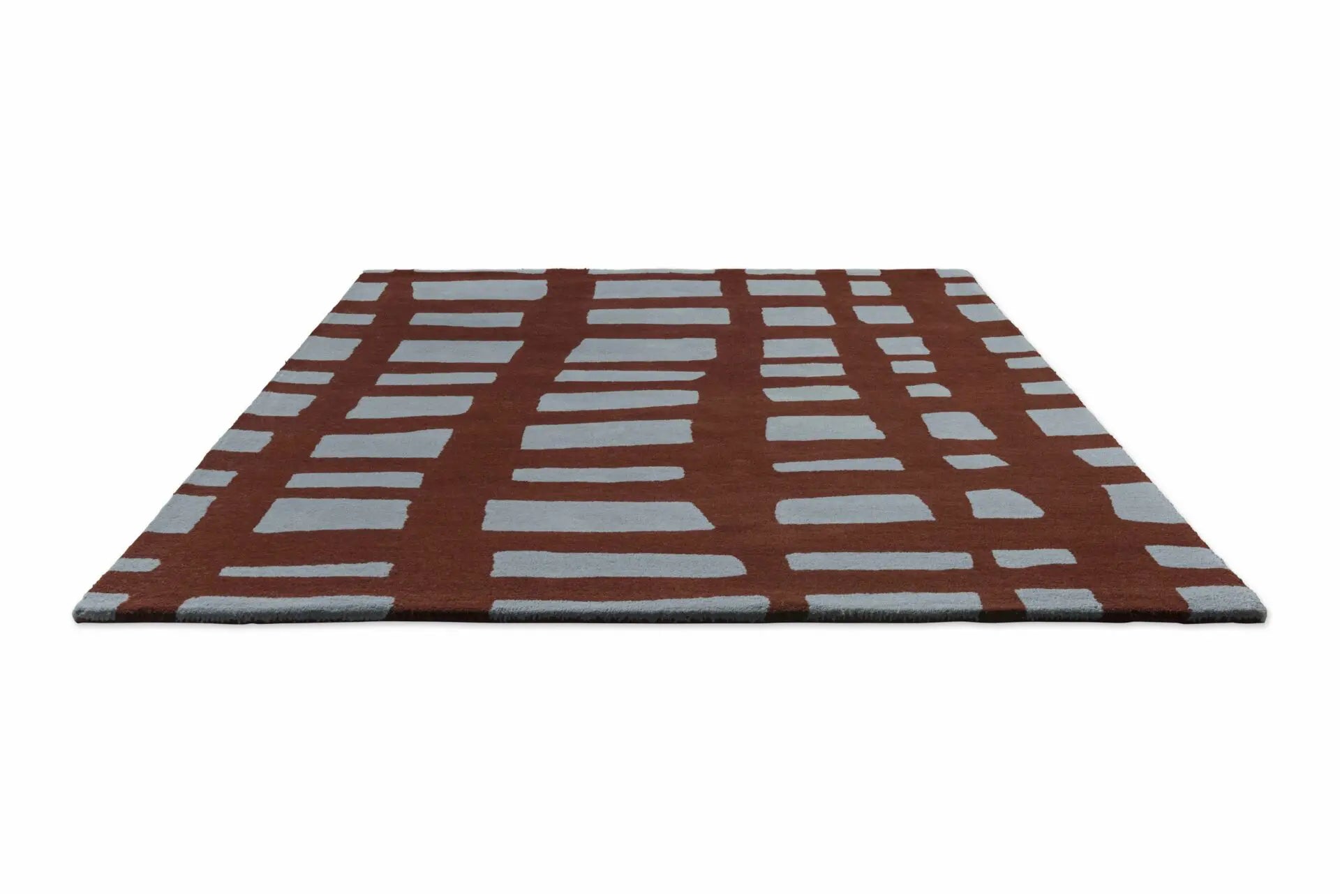 Teppich ARLO BRICK bordeaux mit Grau