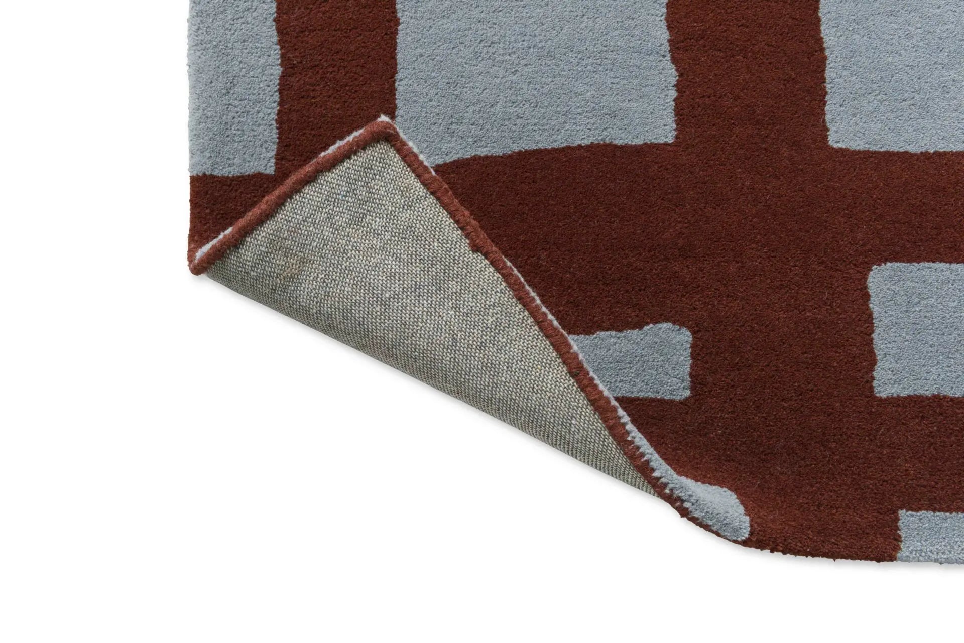 Teppich ARLO BRICK bordeaux mit Grau