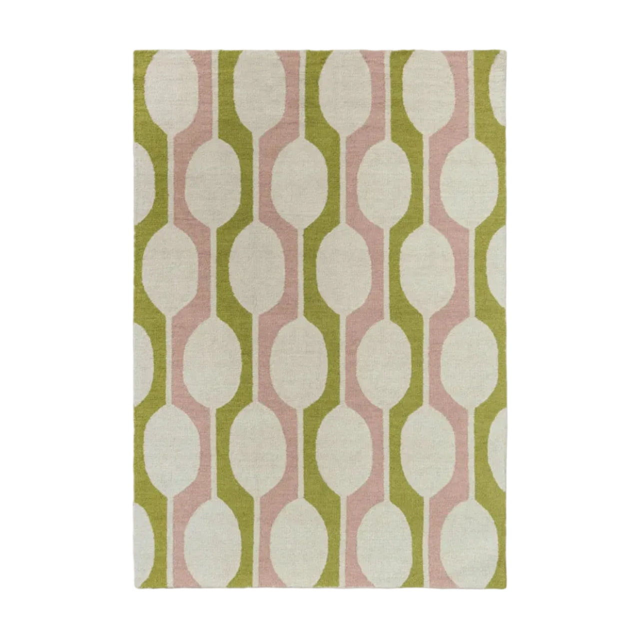 Teppich BILLOW LICHEN beige mit rosa und grün