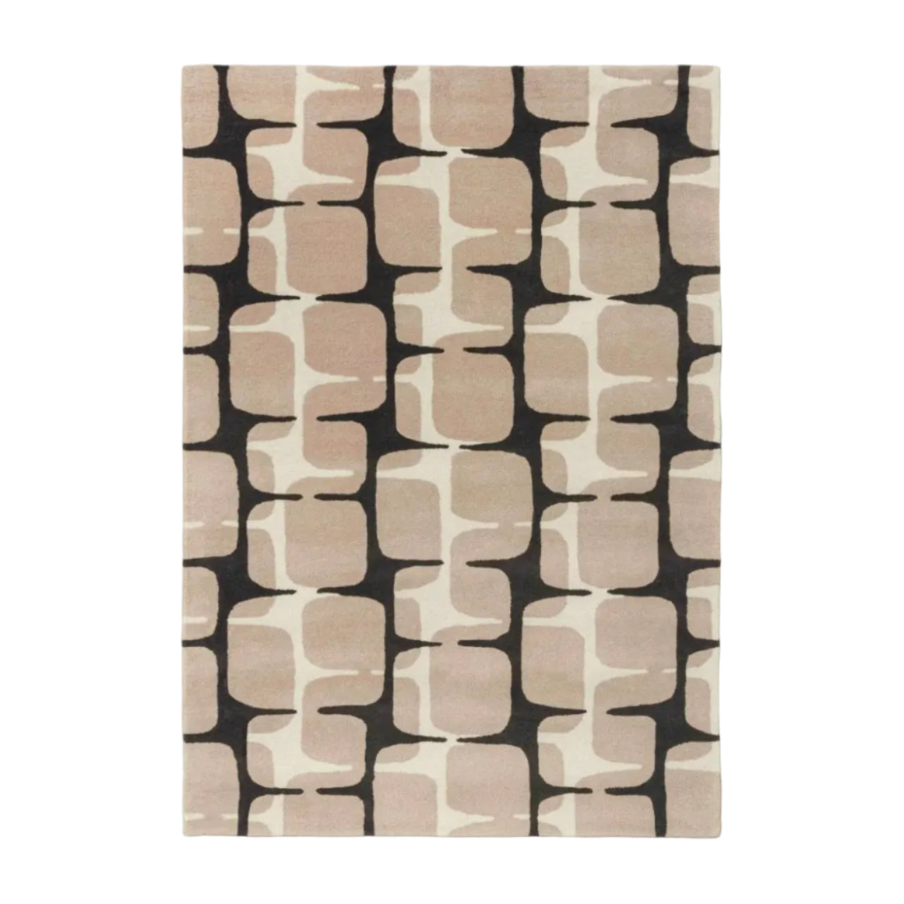 Teppich GOING LOHKO SKY beige mit Schwarz und Braun