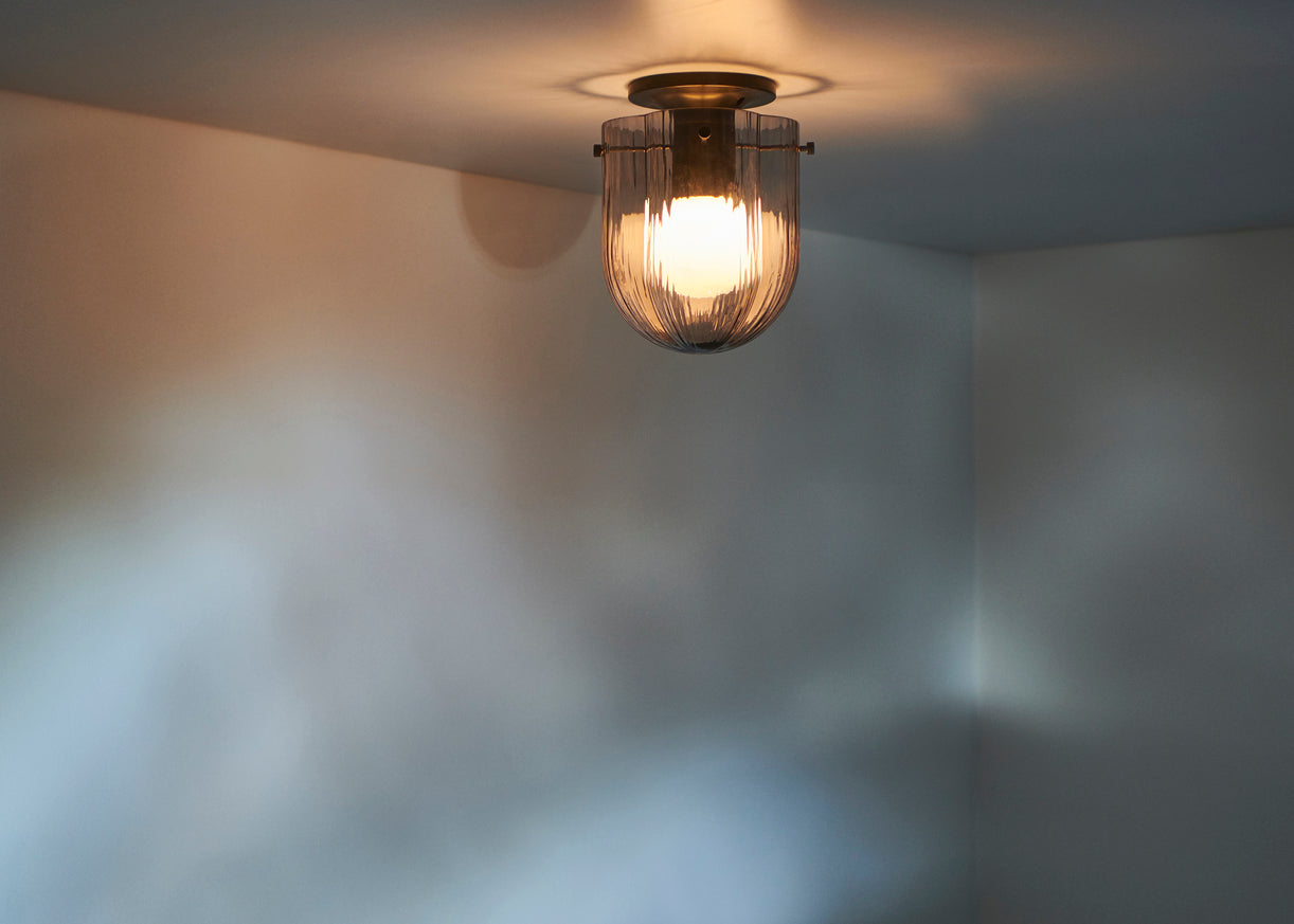 SEINE ceiling lamp smoked glass