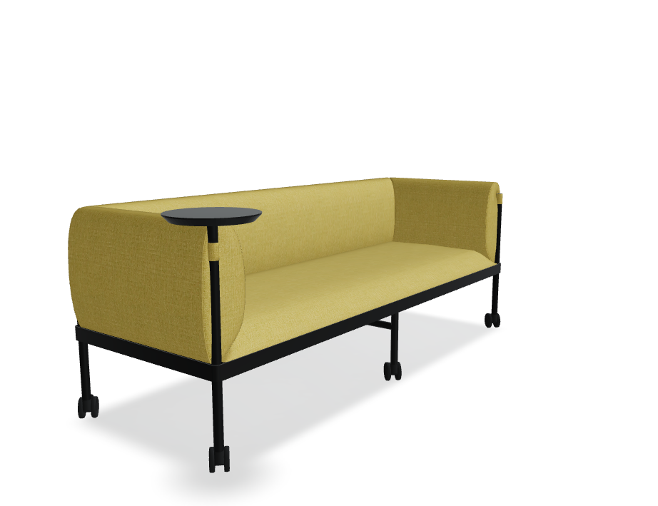 3-Sitzer-Sofa niedrig gepolsterte Stelzen