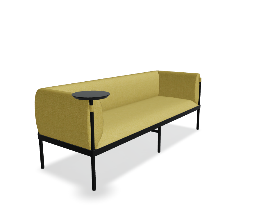 3-Sitzer-Sofa niedrig gepolsterte Stelzen