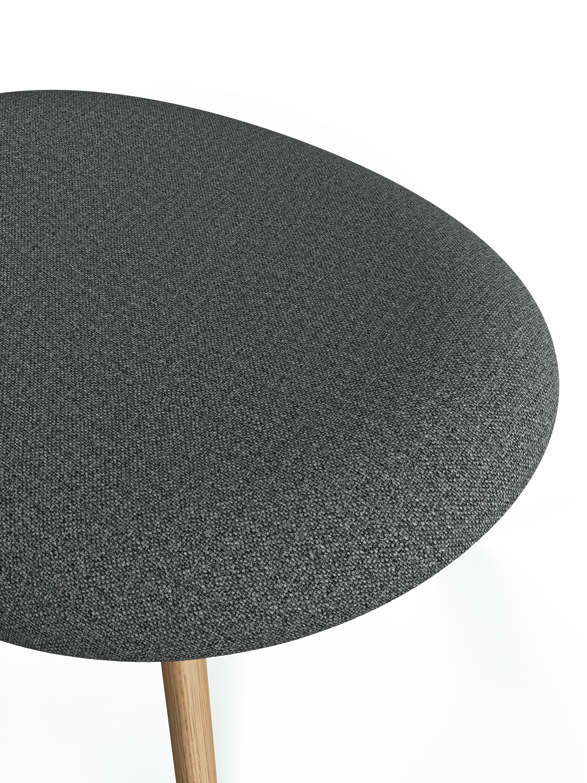 SLAB Gray Footrest with Oak Base