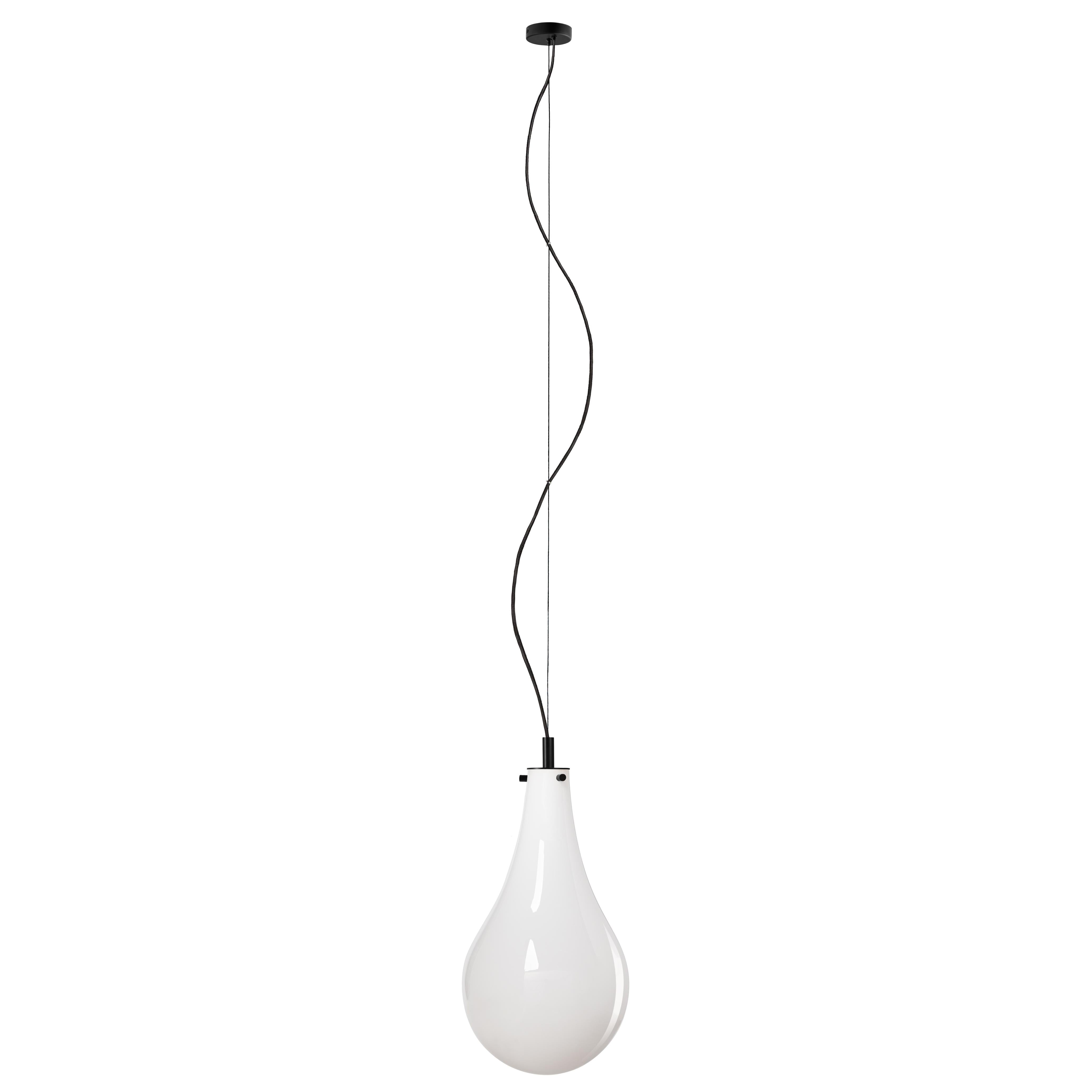Pendelleuchte STILLA weiß mit schwarzem Finish