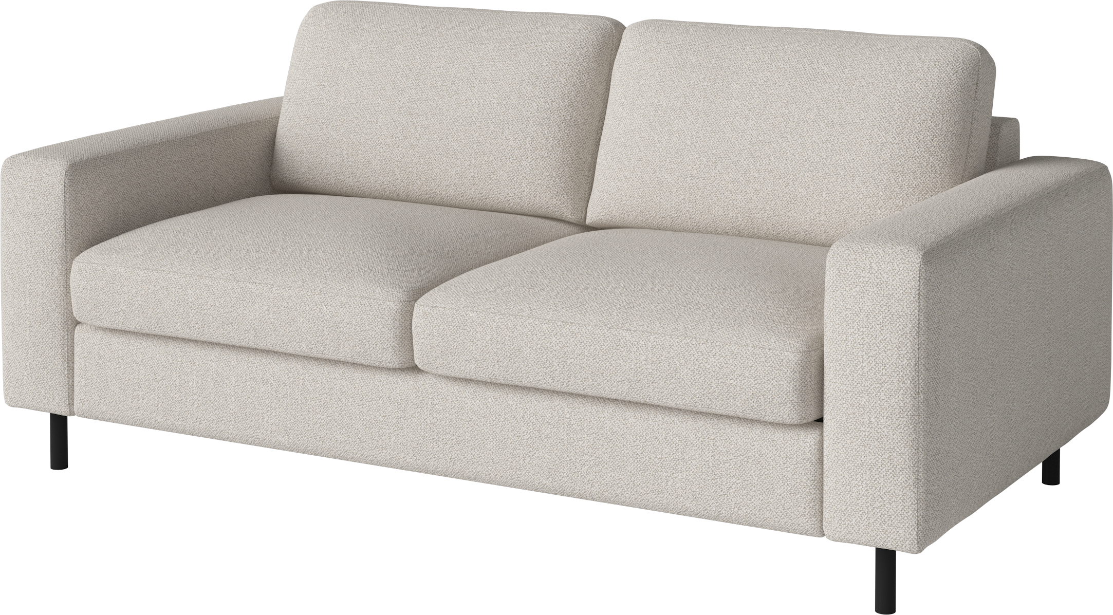 Skandinavien 2-Personen-Sofa Black Metall Basis