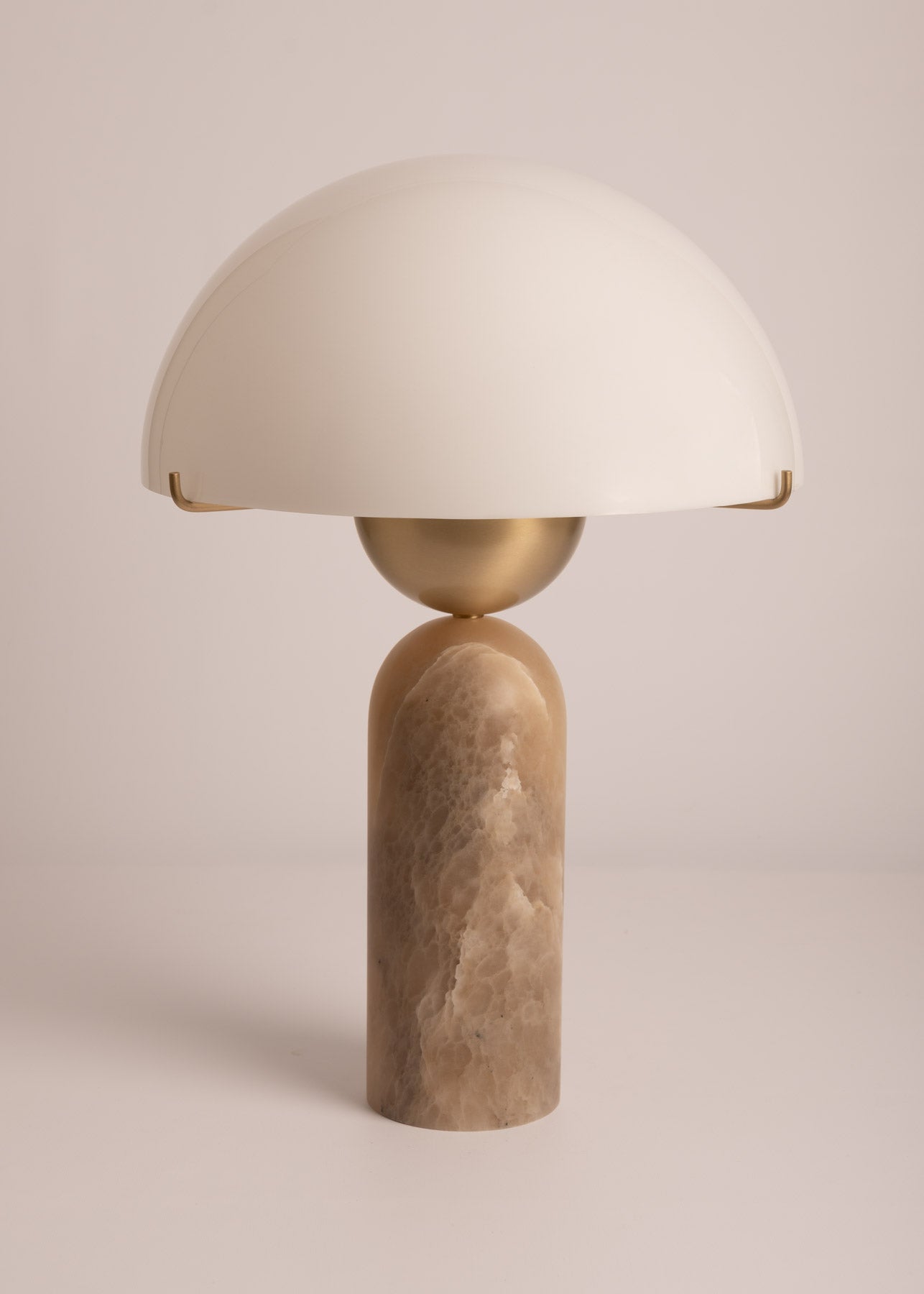 PEONO Table Lamp Dark Beige Alabaster