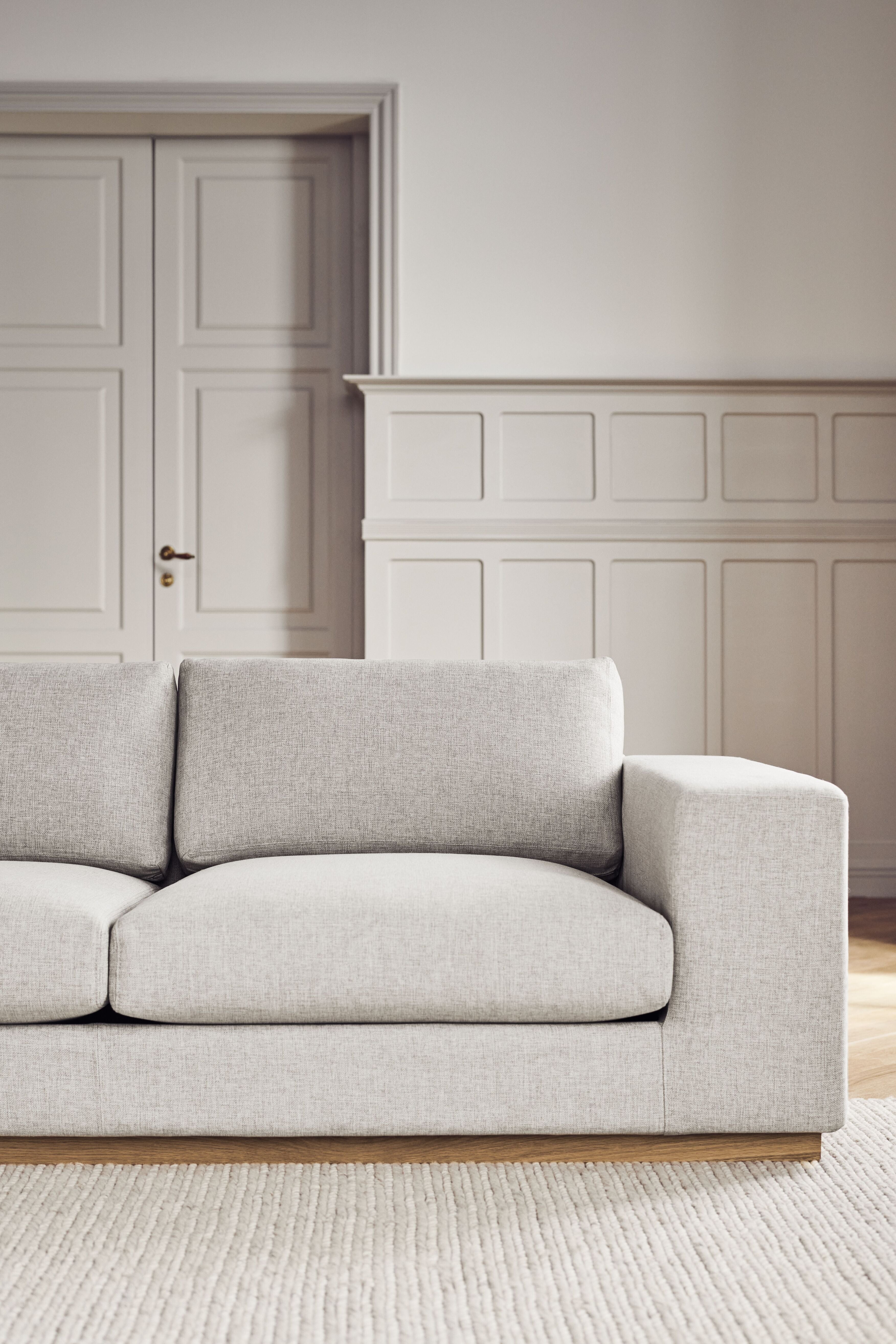 Sofa 5-Personen-Sepia-Basis aus gebleichtem Eichenholz