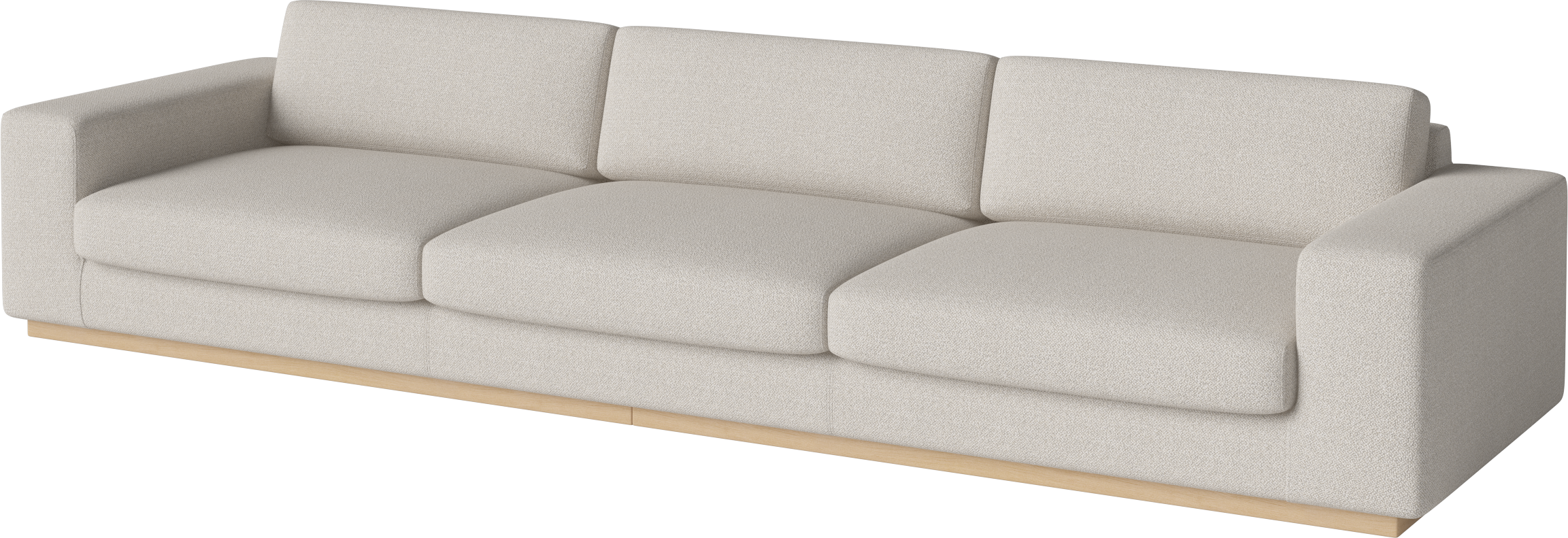 Sofa 5-Personen-Sepia-Basis aus gebleichtem Eichenholz