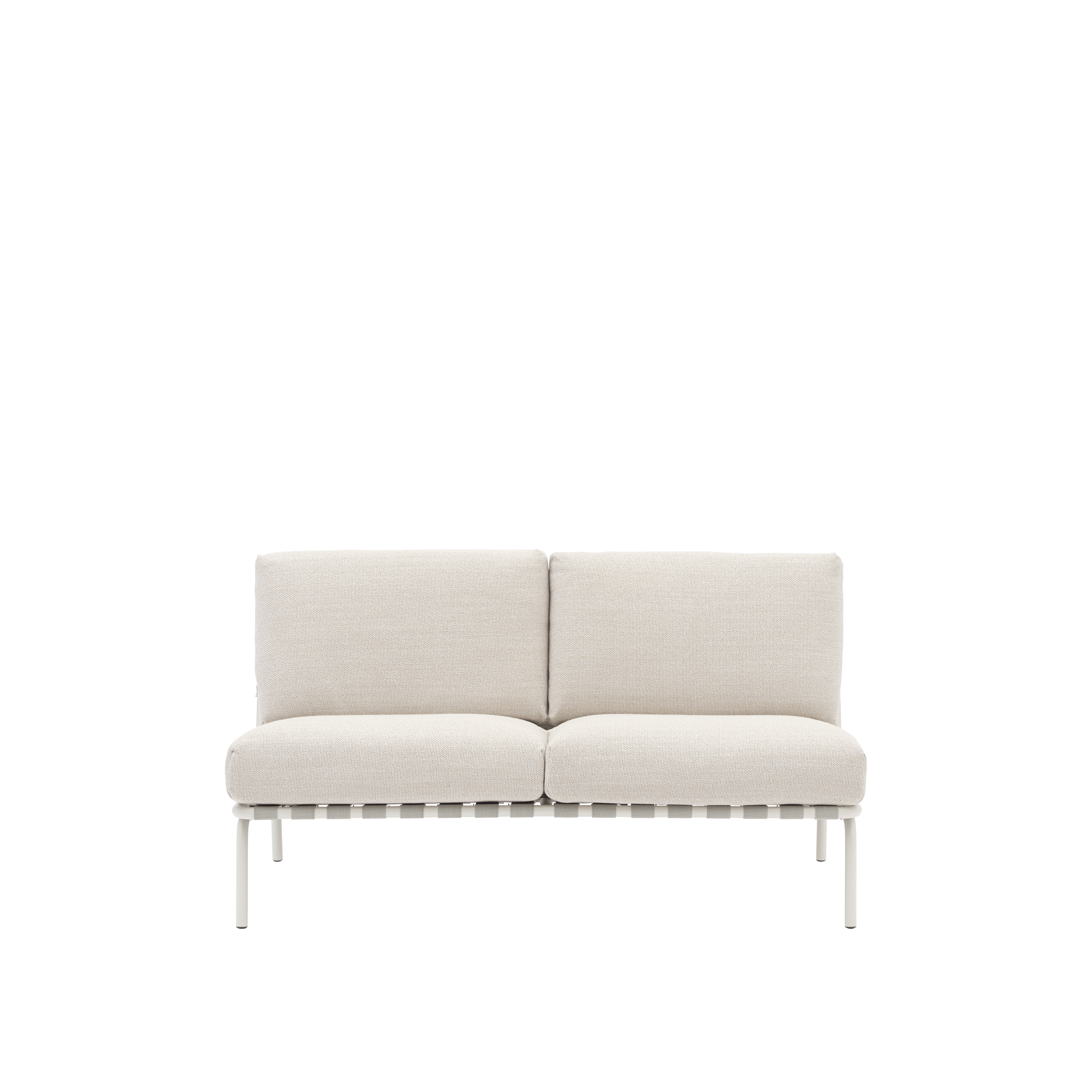 SETTLE Light Gray Two-Seater Outdoor Sofa with Gray Base