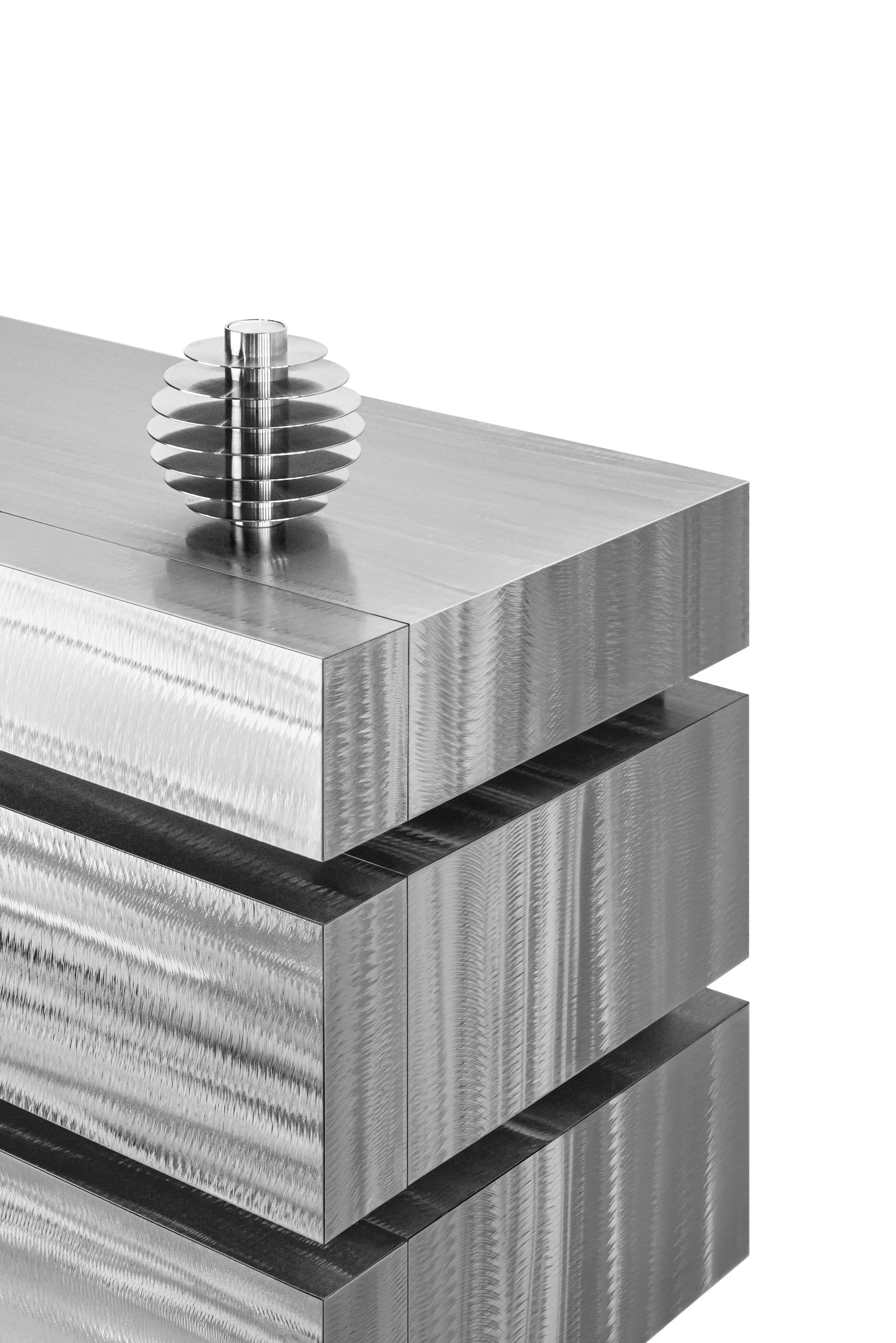 Kommode GERRIT CS1 - LIMITIERTE AUFLAGE stahlblau mit kobaltblau