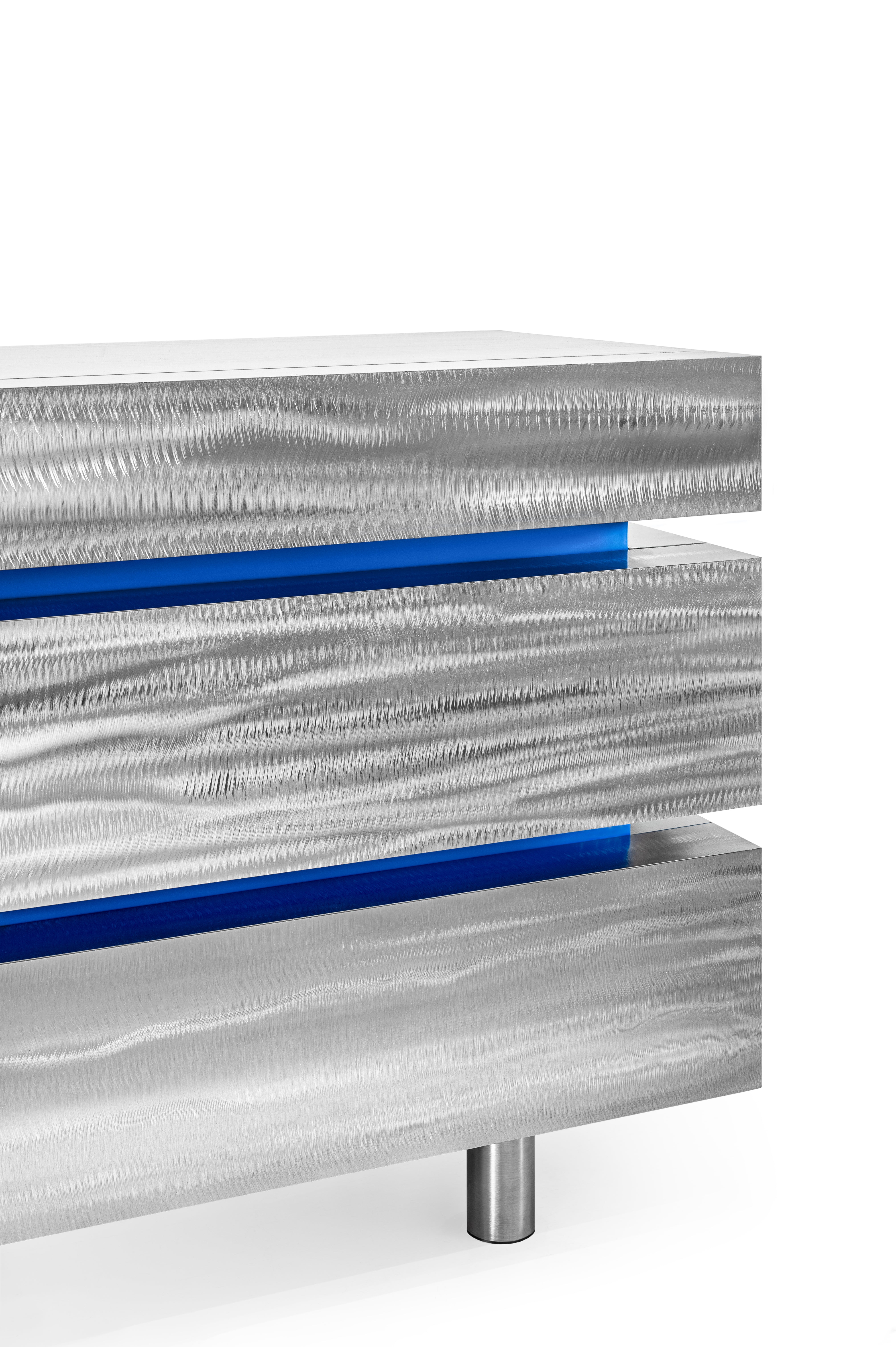 Kommode GERRIT CS1 - LIMITIERTE AUFLAGE stahlblau mit kobaltblau