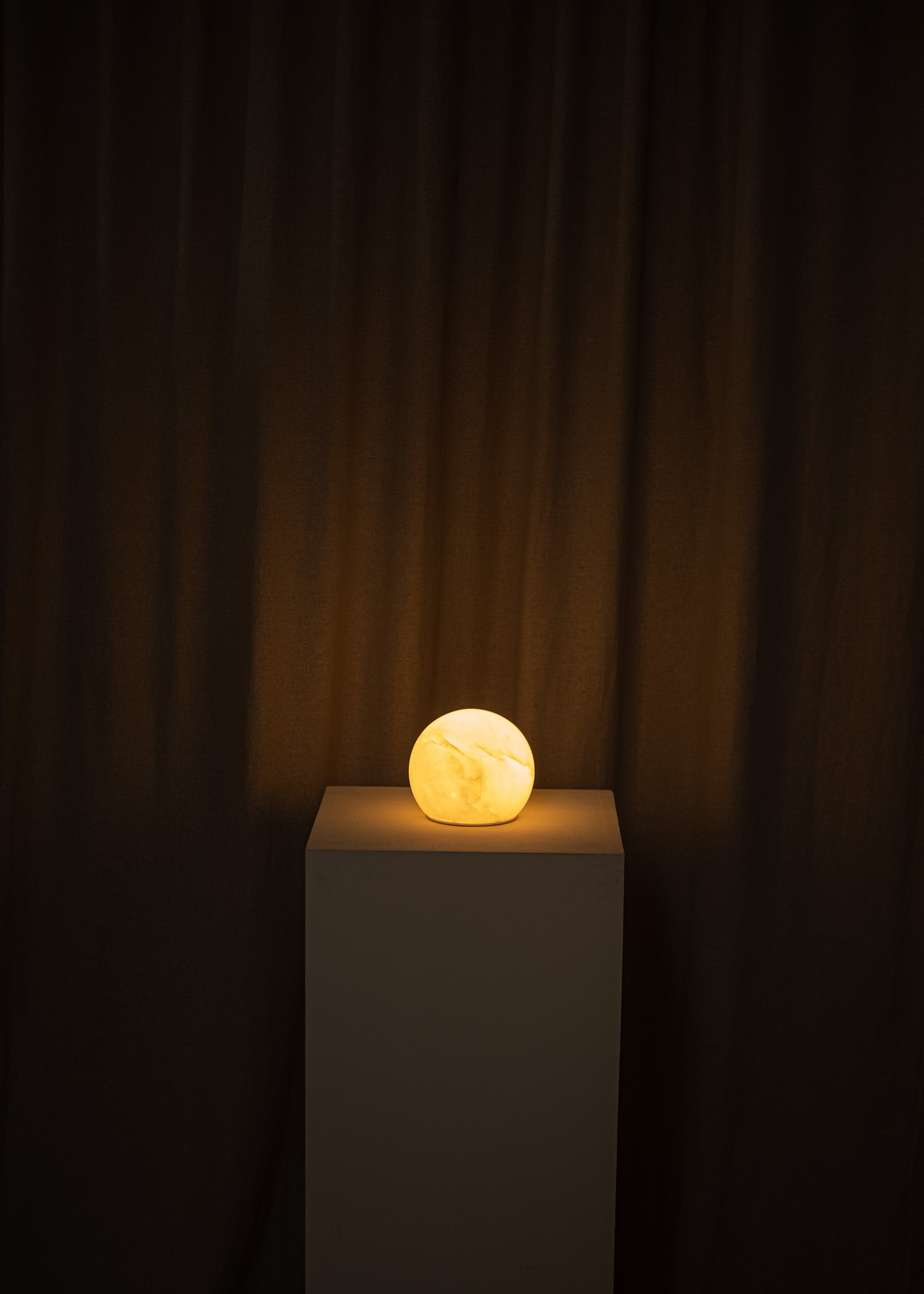Tragbare Lampe AUGURISTO weißer Alabaster