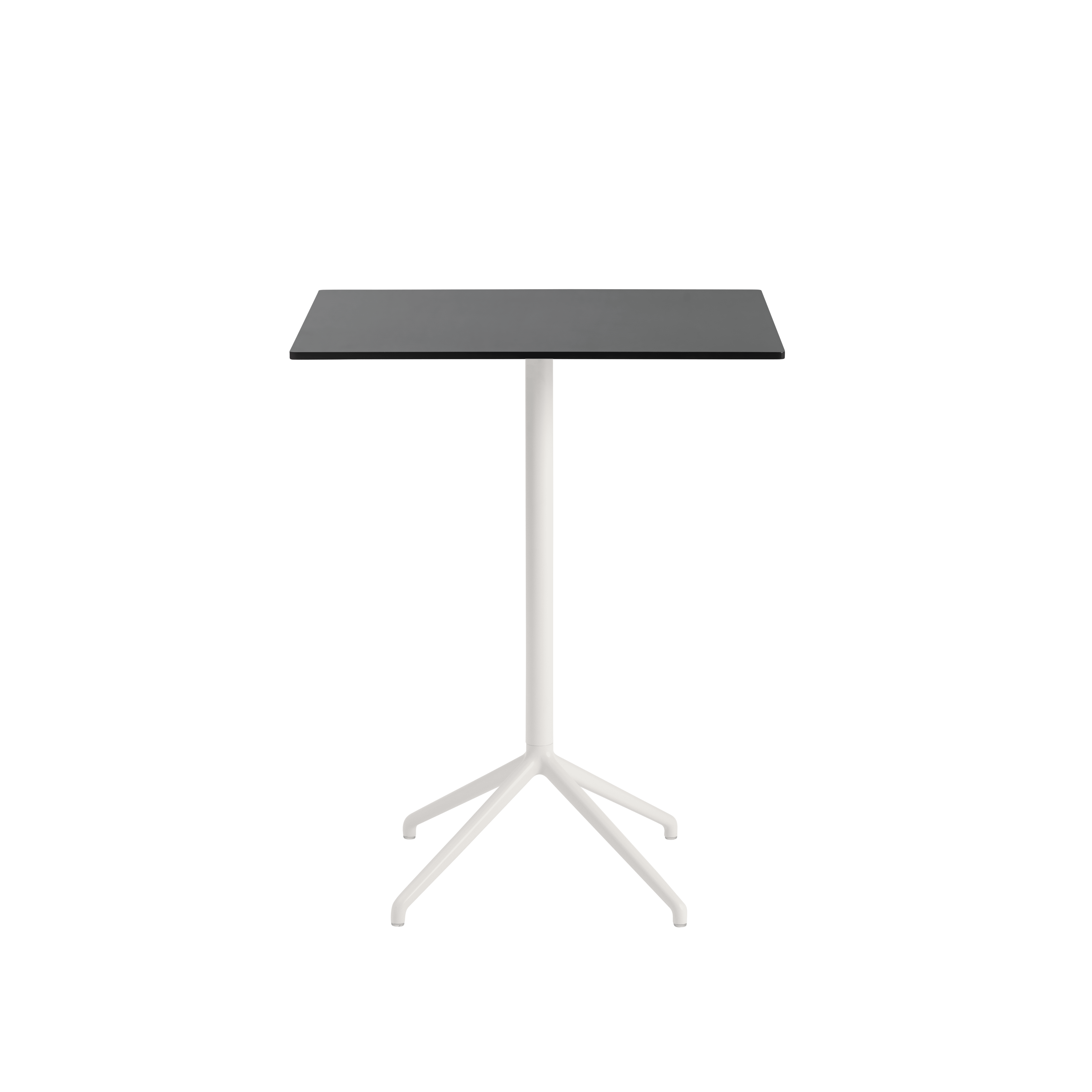 STILL bar table with black top and broken white base