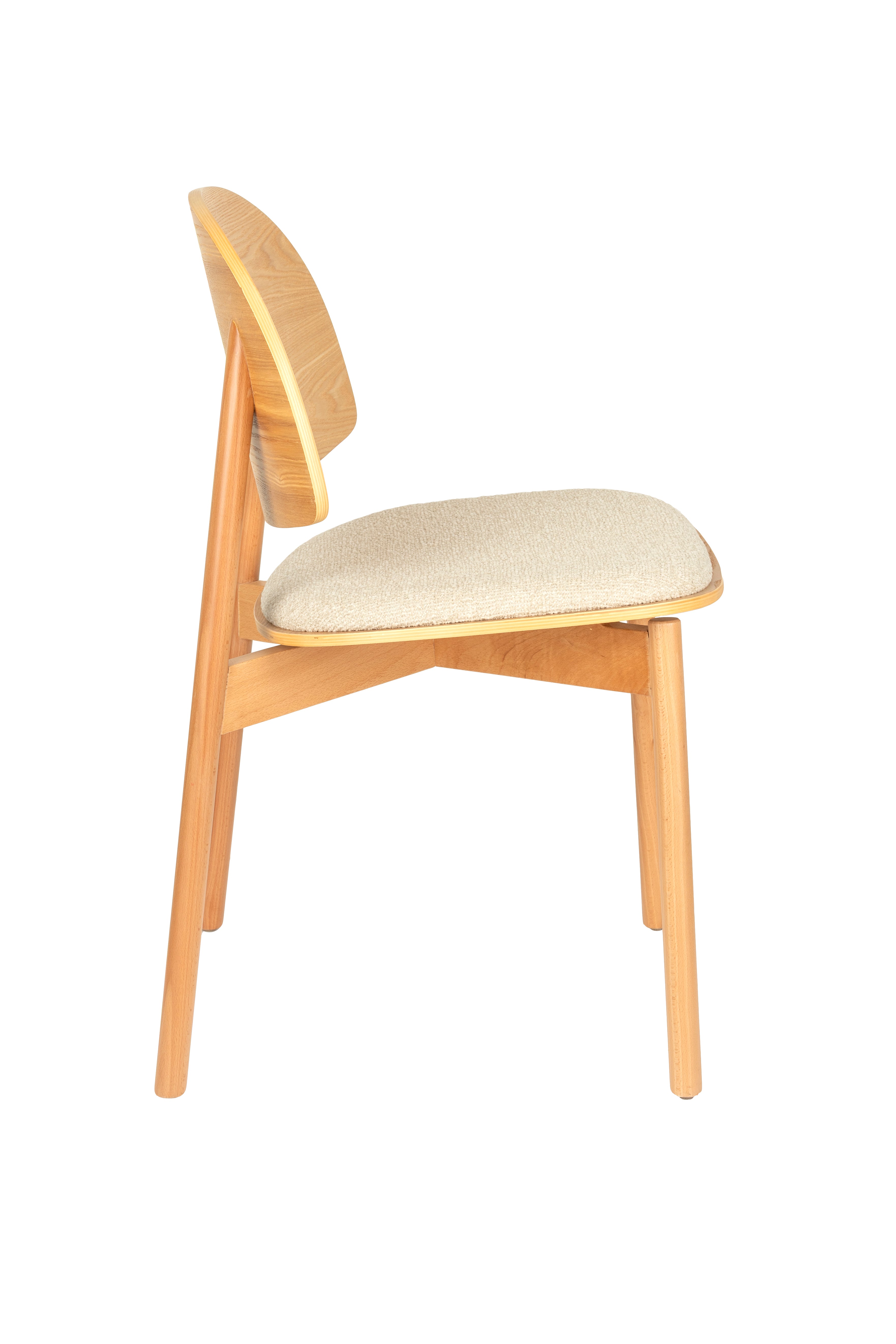 Stuhl SUNRISE beige mit Holzgestell