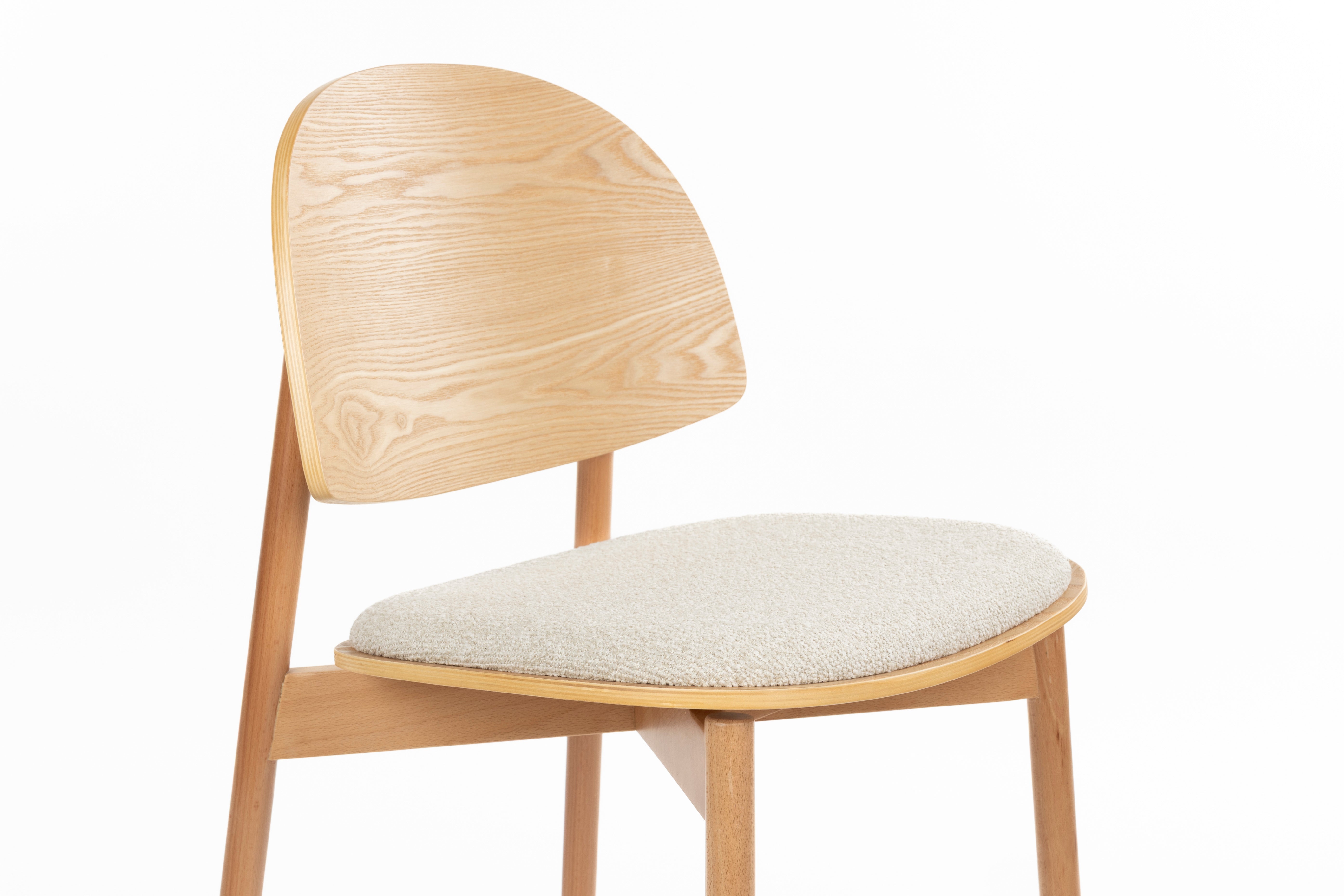 Stuhl SUNRISE beige mit Holzgestell