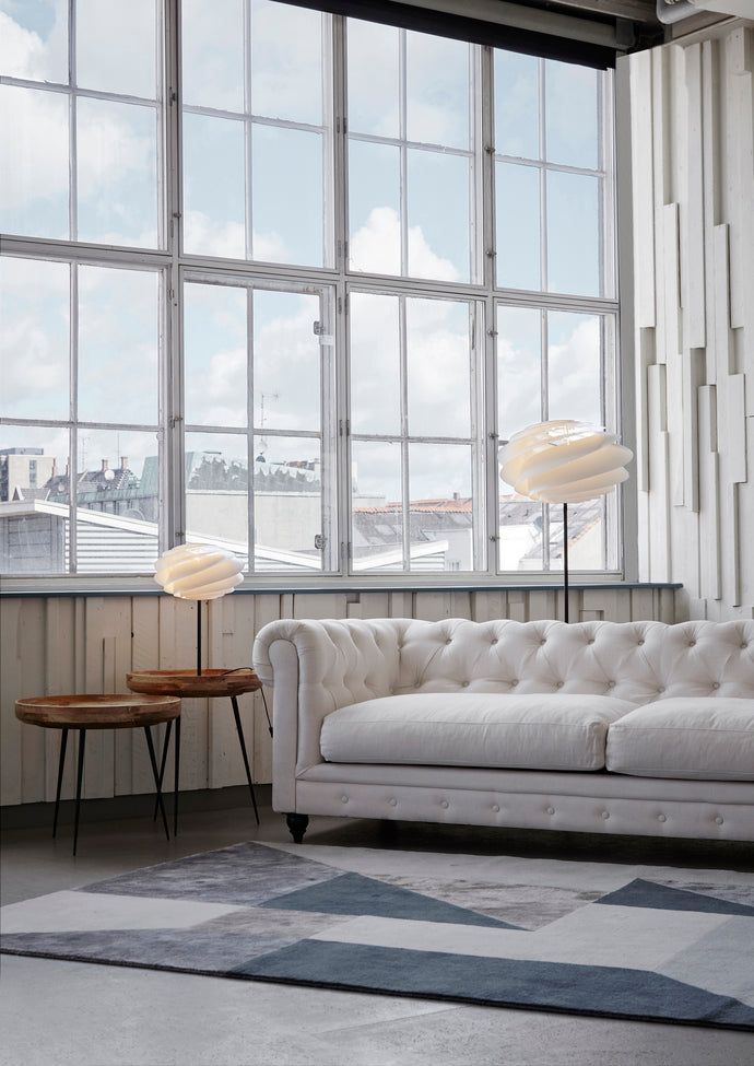 Floor lamp MODEL 331 SWIRL white with black base