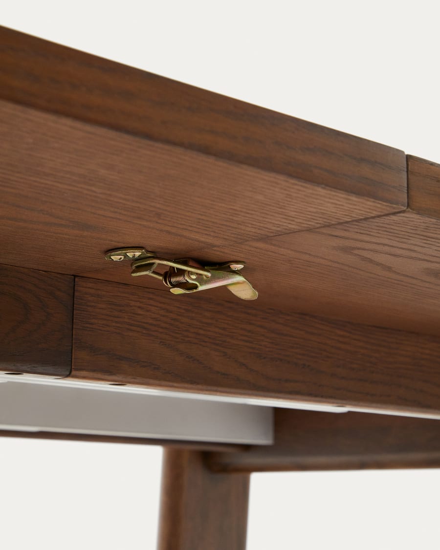 ARLEN Extendable Table with Oak Veneer and Walnut Finish