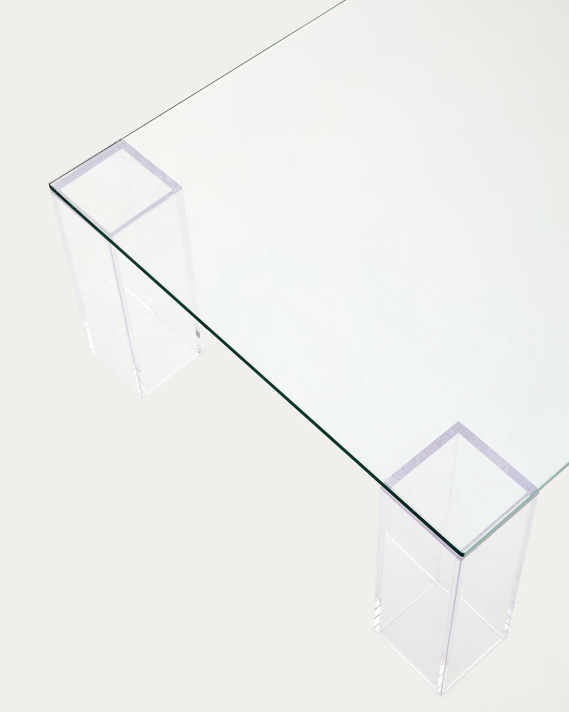 ADULARIA Coffee Table Transparent Tempered Glass