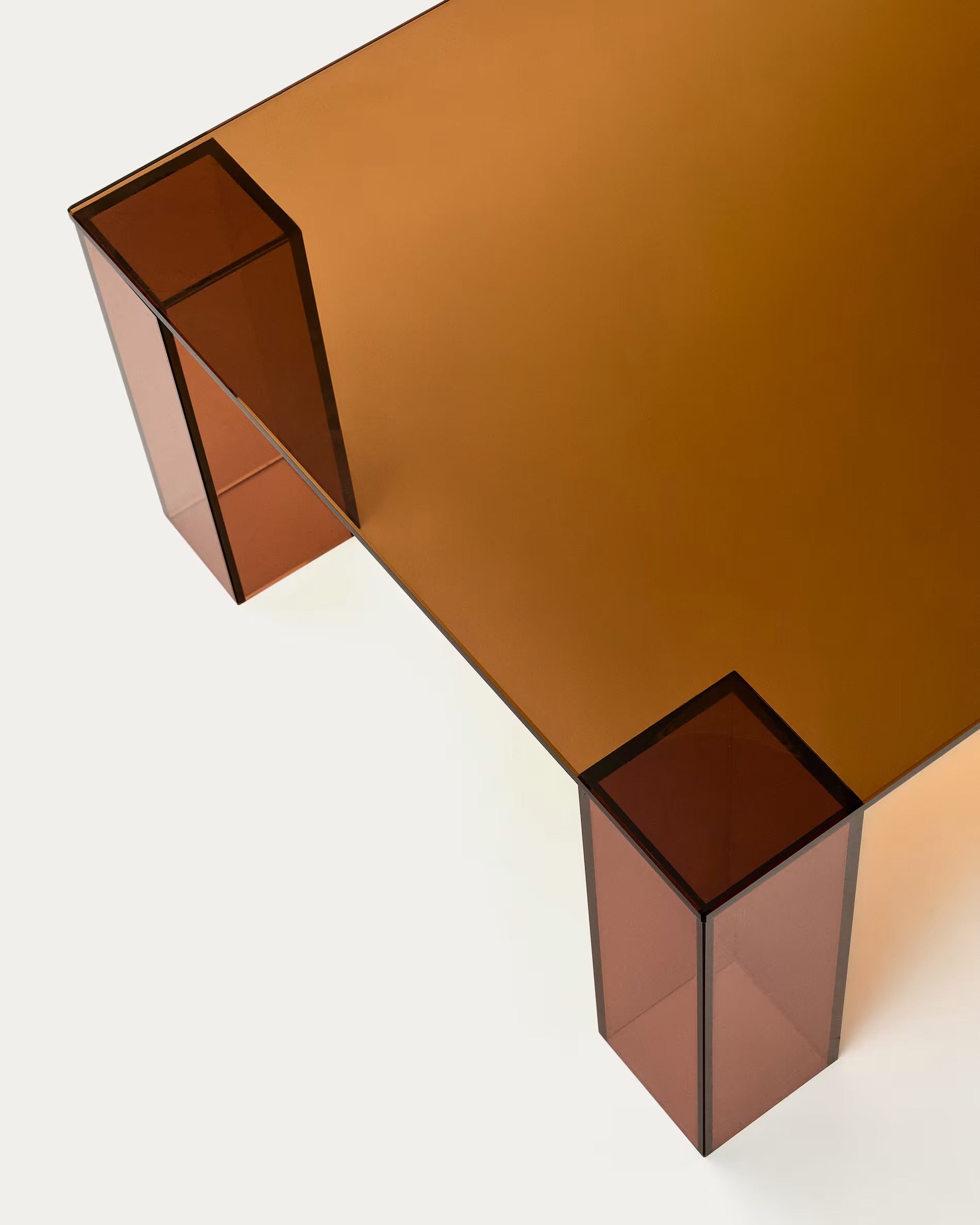 Kaffeetisch ADULARIA braunes gehärtetes Glas