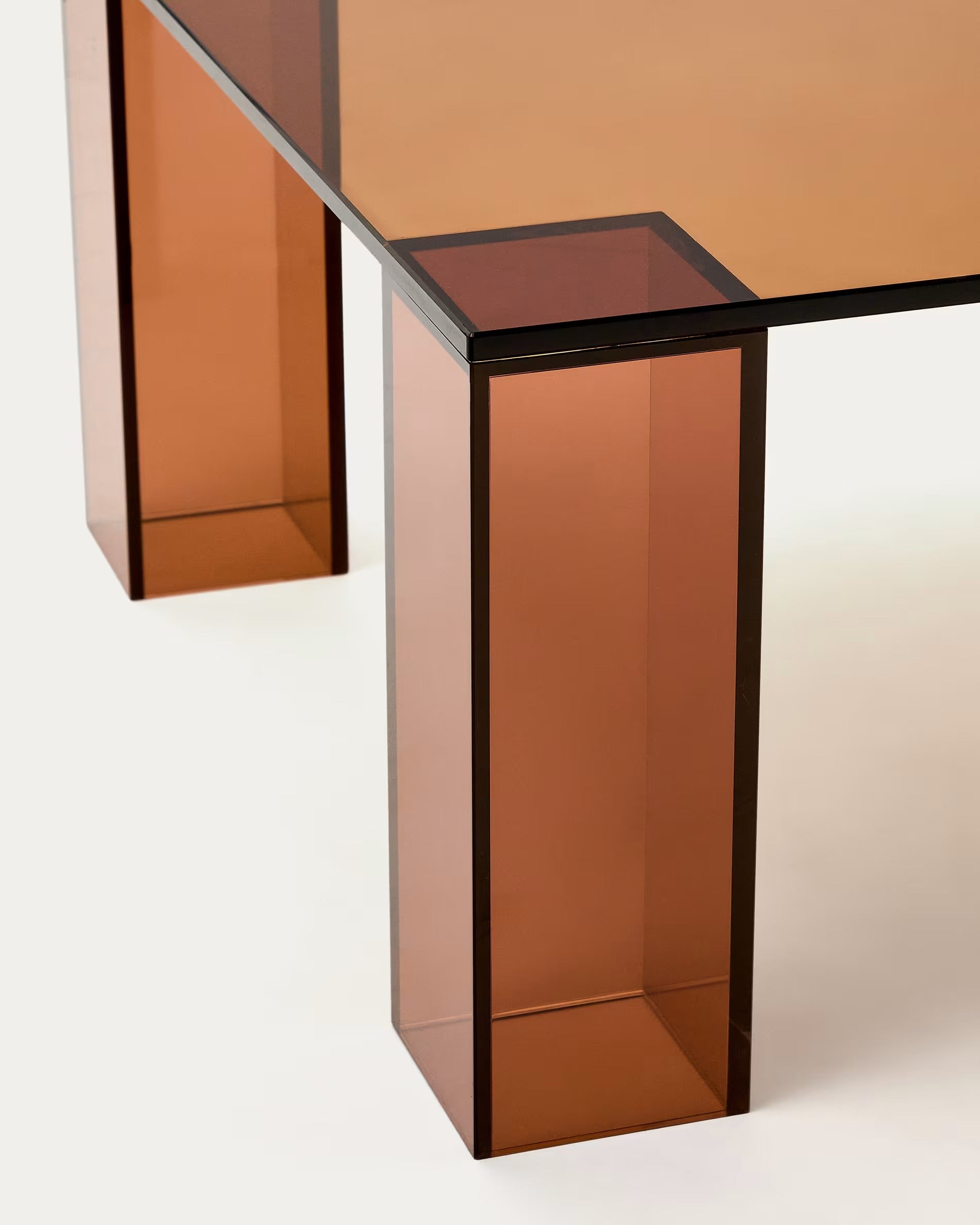 Kaffeetisch ADULARIA braunes gehärtetes Glas