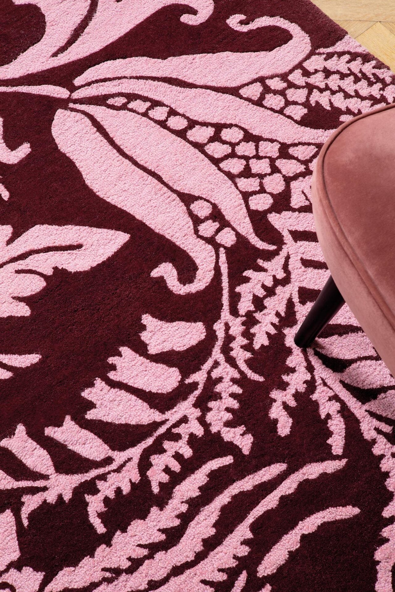 BAROQUE Teppich burgunder-pink