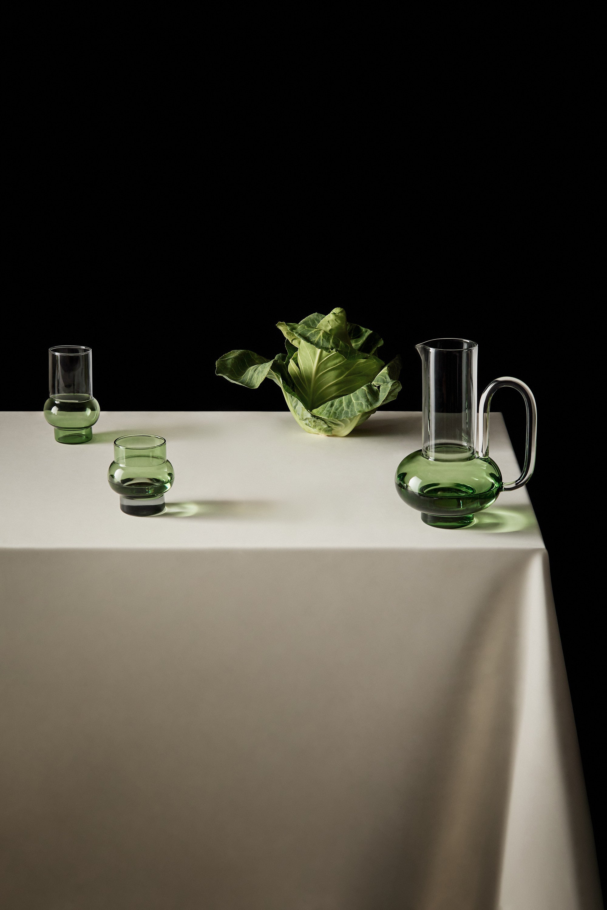 Green Glass Bump -Krug
