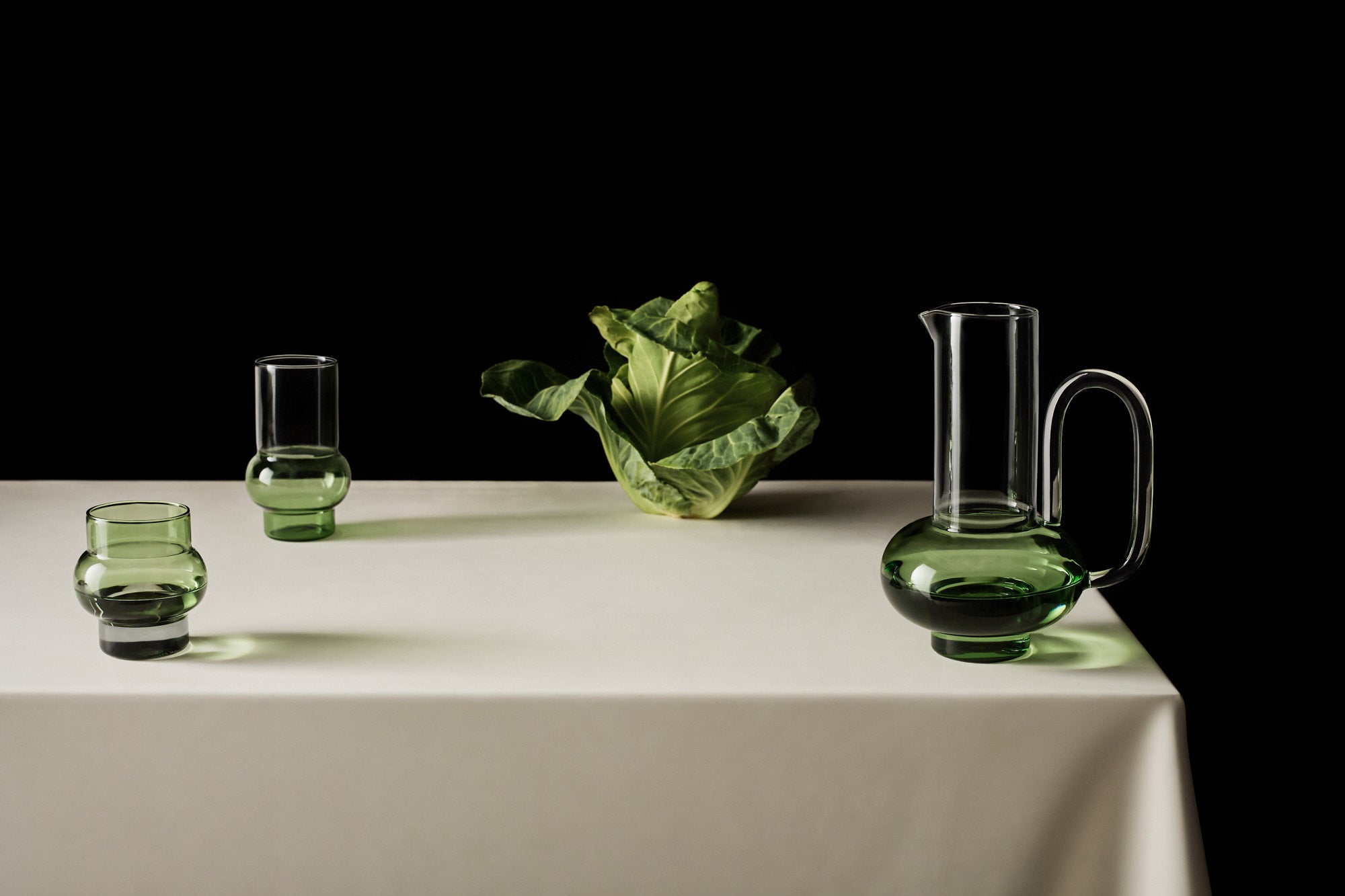 Green Glass Bump -Krug