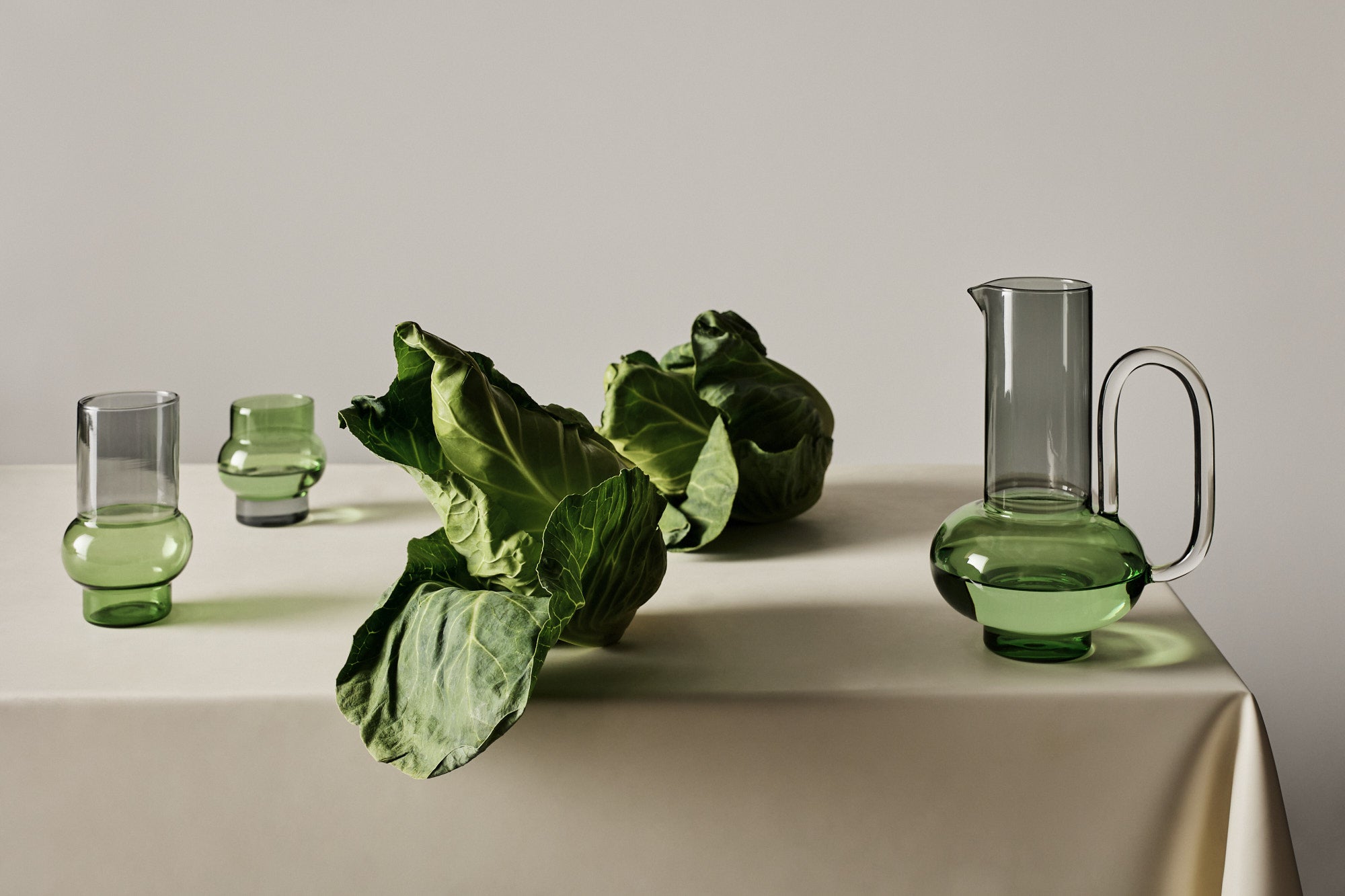 Green Glass Bump -Krug