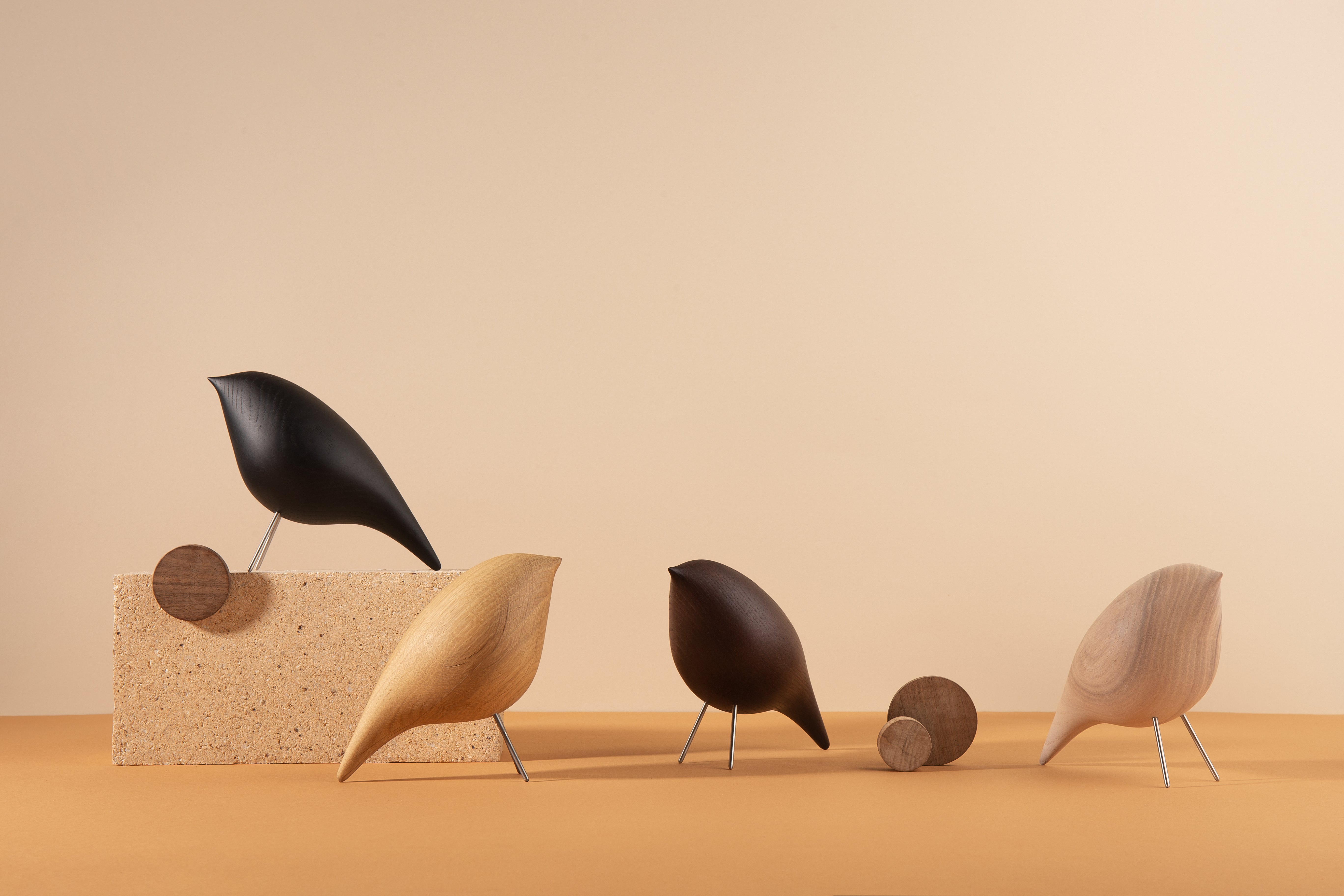 Dekorationsfigur TWEETY DEKORATIVER VOGEL natürlicher Esche